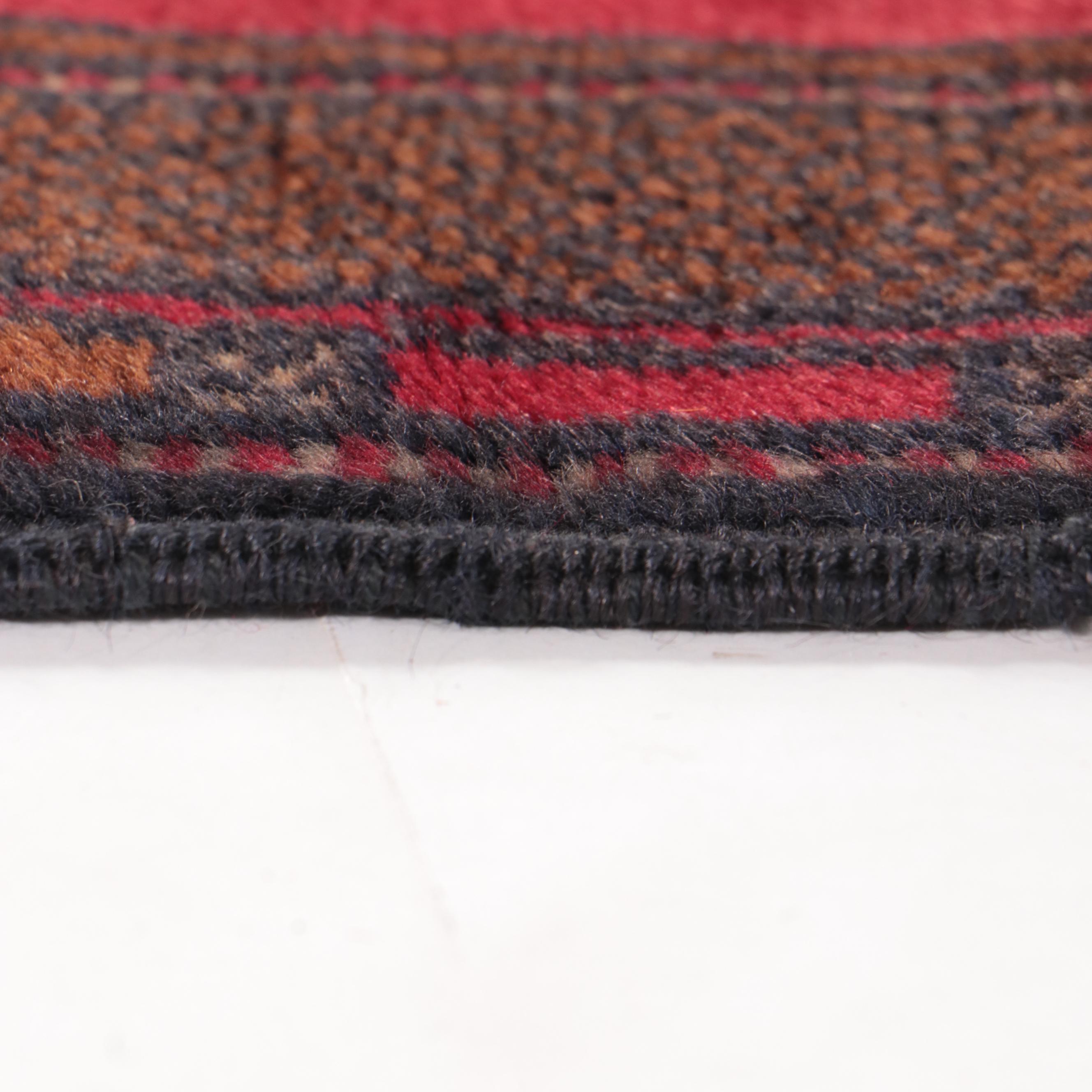 2'8 x 4'6 Hand-Knotted Afghan Baluch Tribal Accent Rug