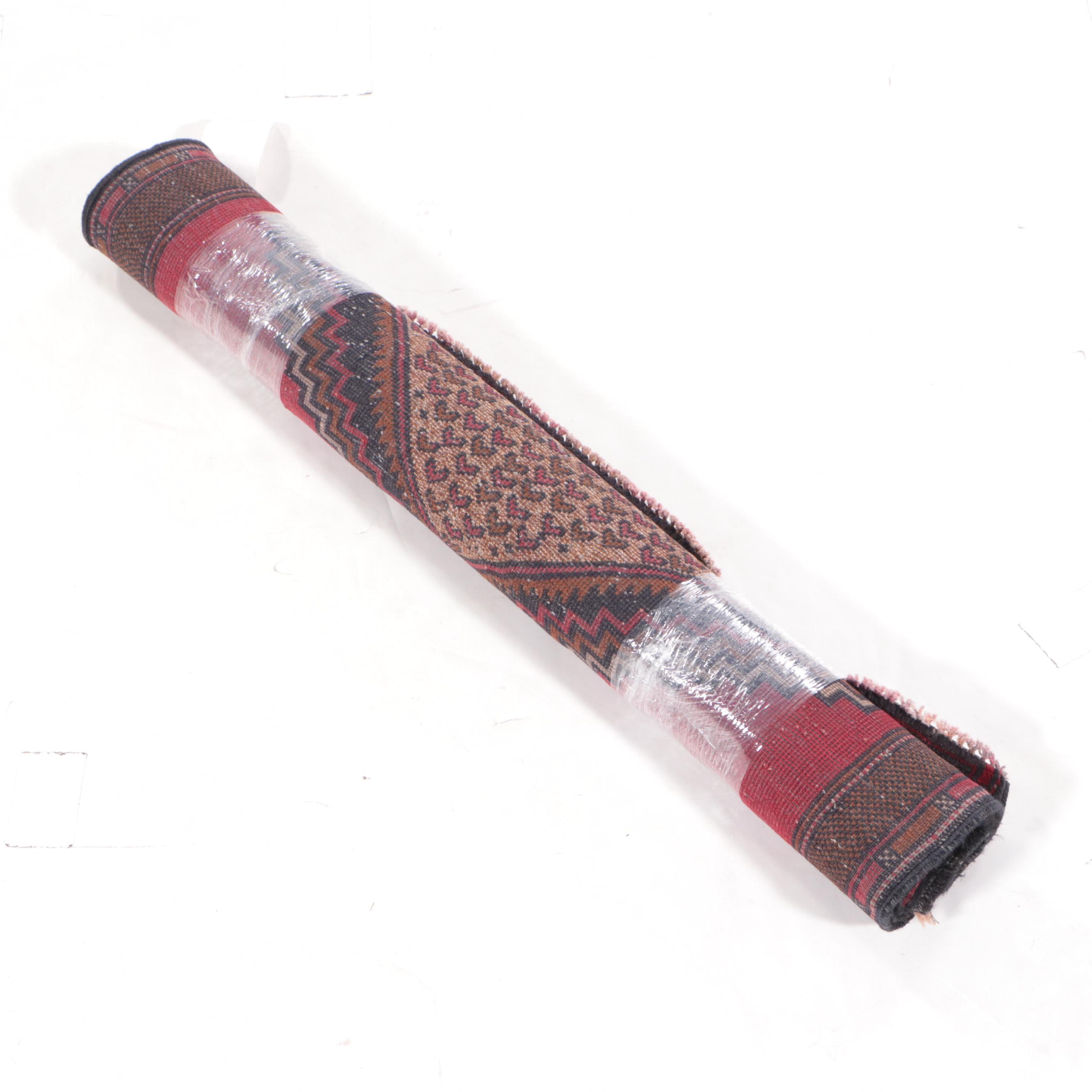 2'8 x 4'6 Hand-Knotted Afghan Baluch Tribal Accent Rug