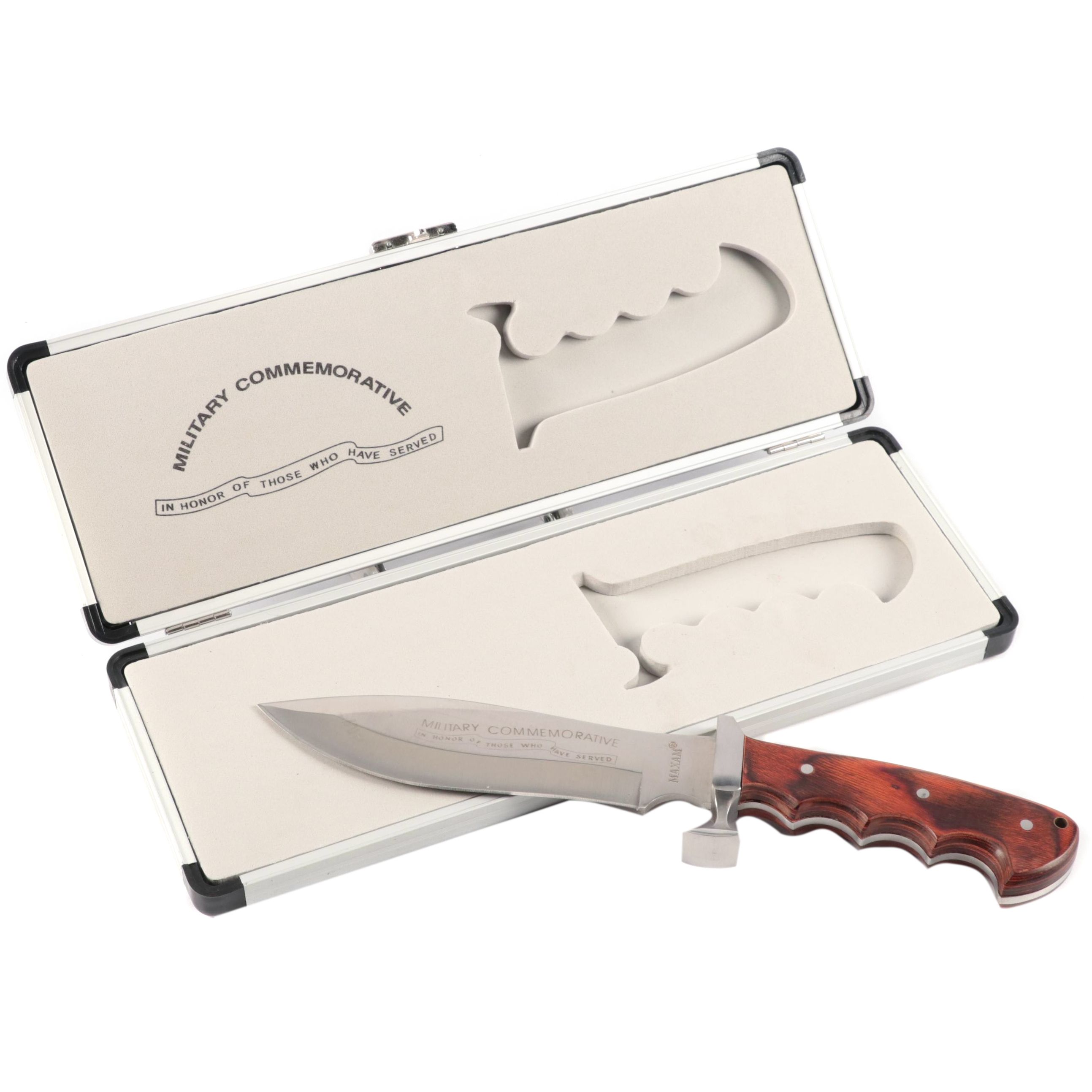Maxam Military Commemorative Stainless Steel Hunting Knife