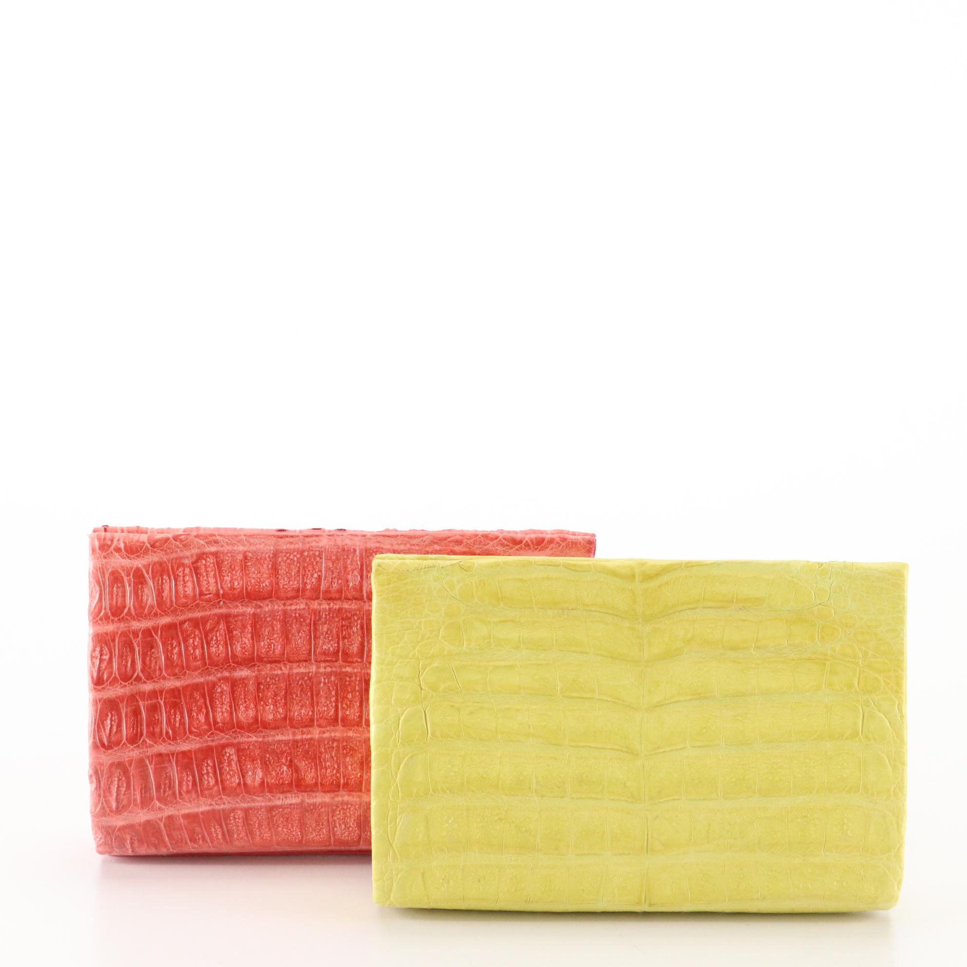 The Barfield Collection Caiman Skin Clutches