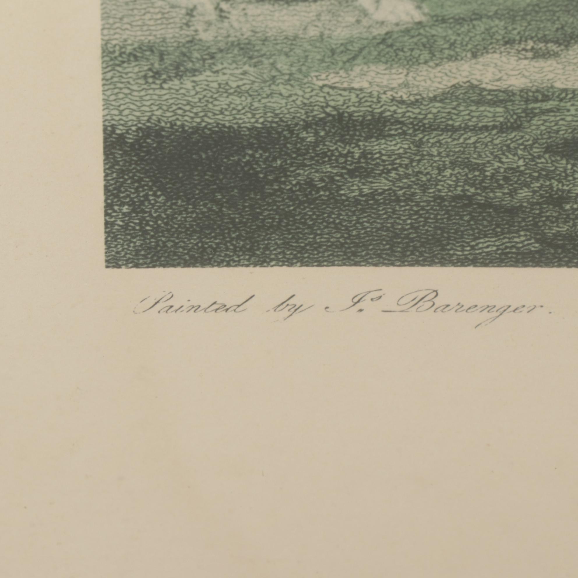 Engraving After James Barenger "The Earl of Derby's Stag Hounds," Circa 1823