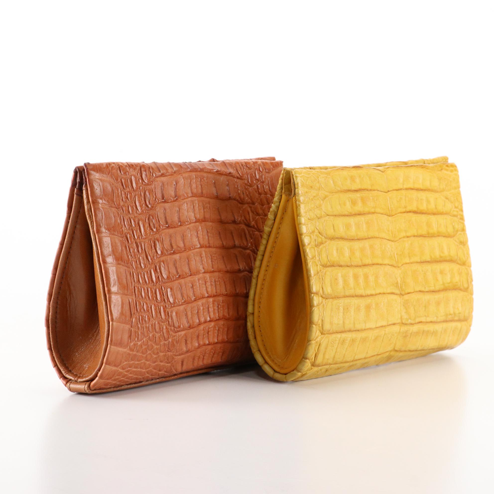 The Barfield Collection Caiman Skin Clutches