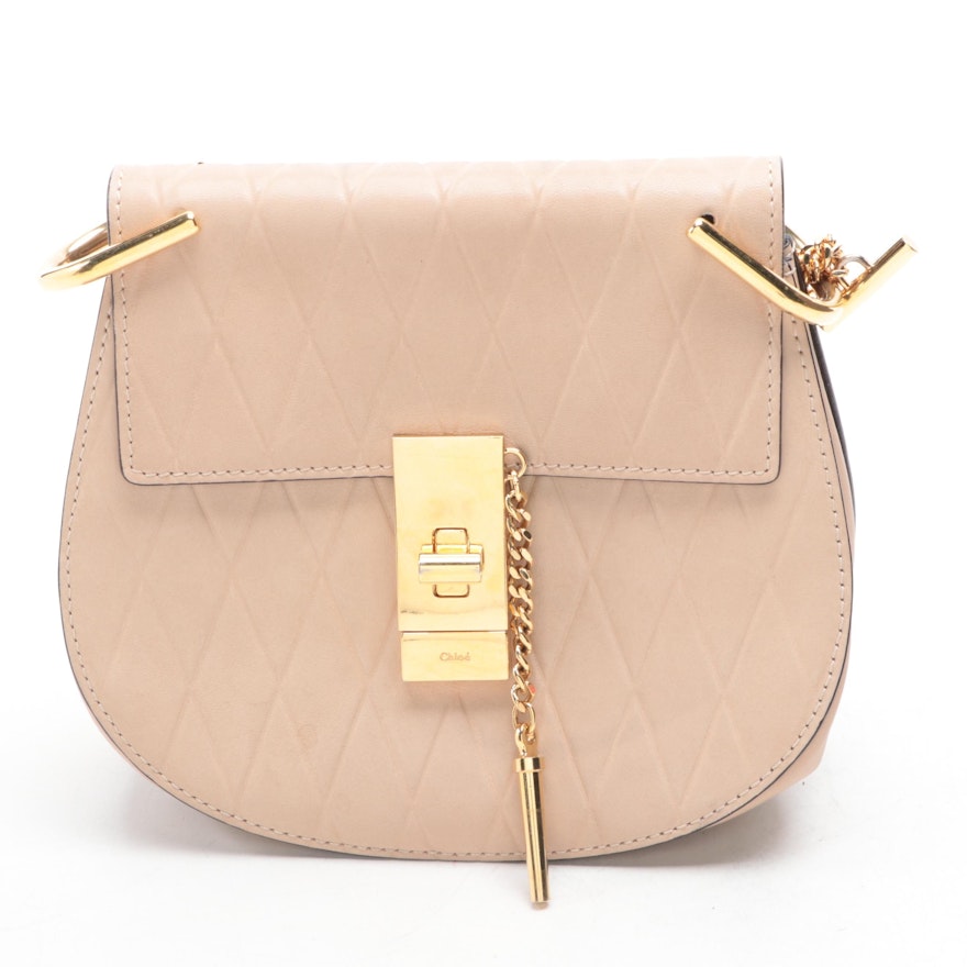 Chloé Drew Embossed Leather Crossbody Bag