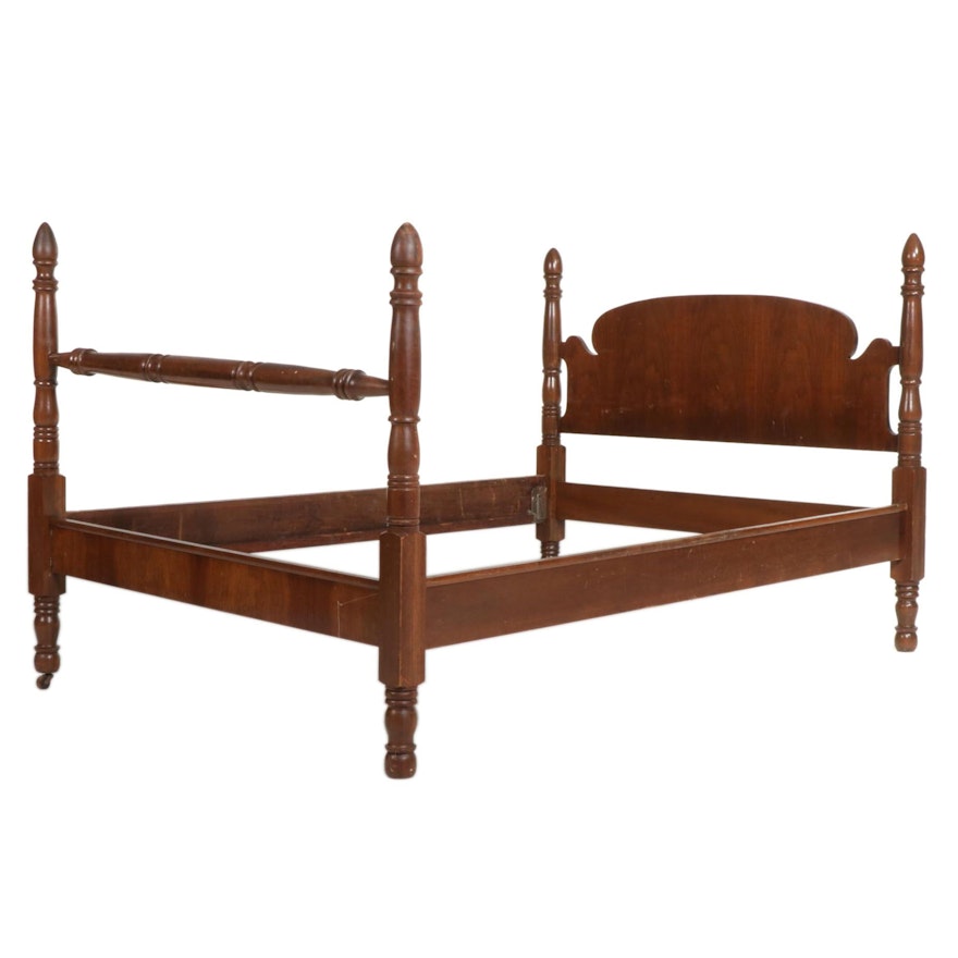 Federal Style Mahogany Finish Full Bed Frame