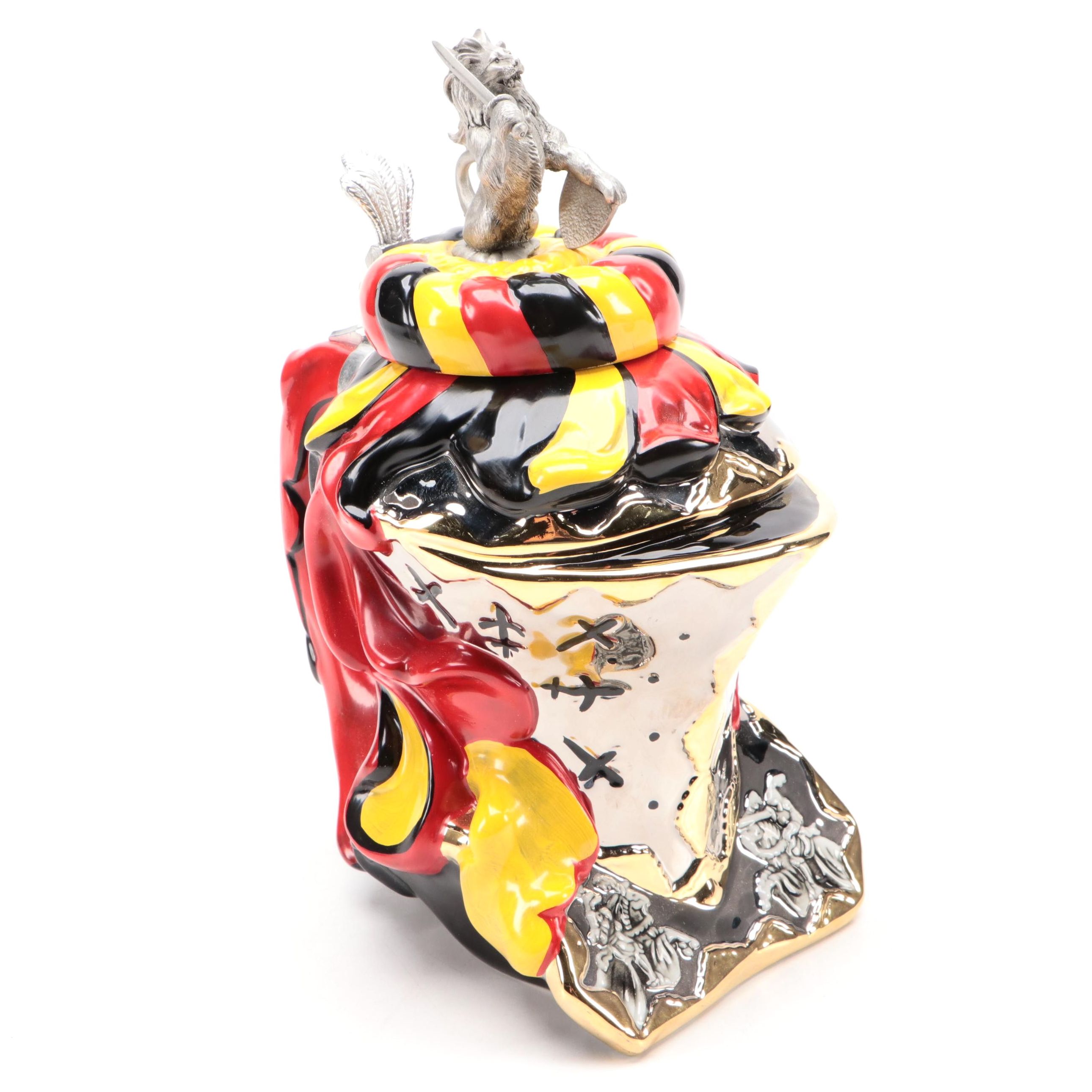 Westerwald Team German Knight's Helmet Beer Stein