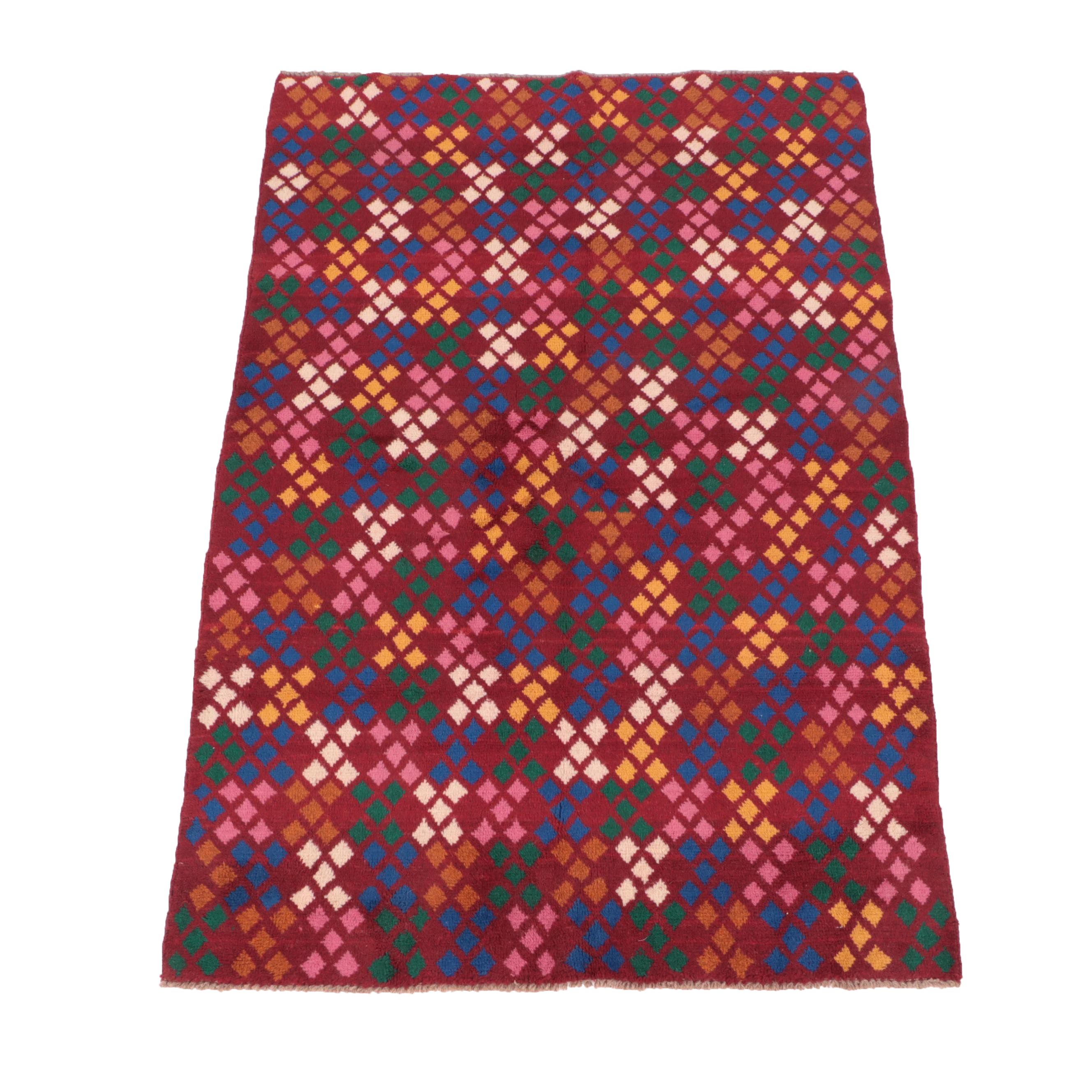 3'9 x 5'10 Hand-Knotted Afghan Baluch Area Rug