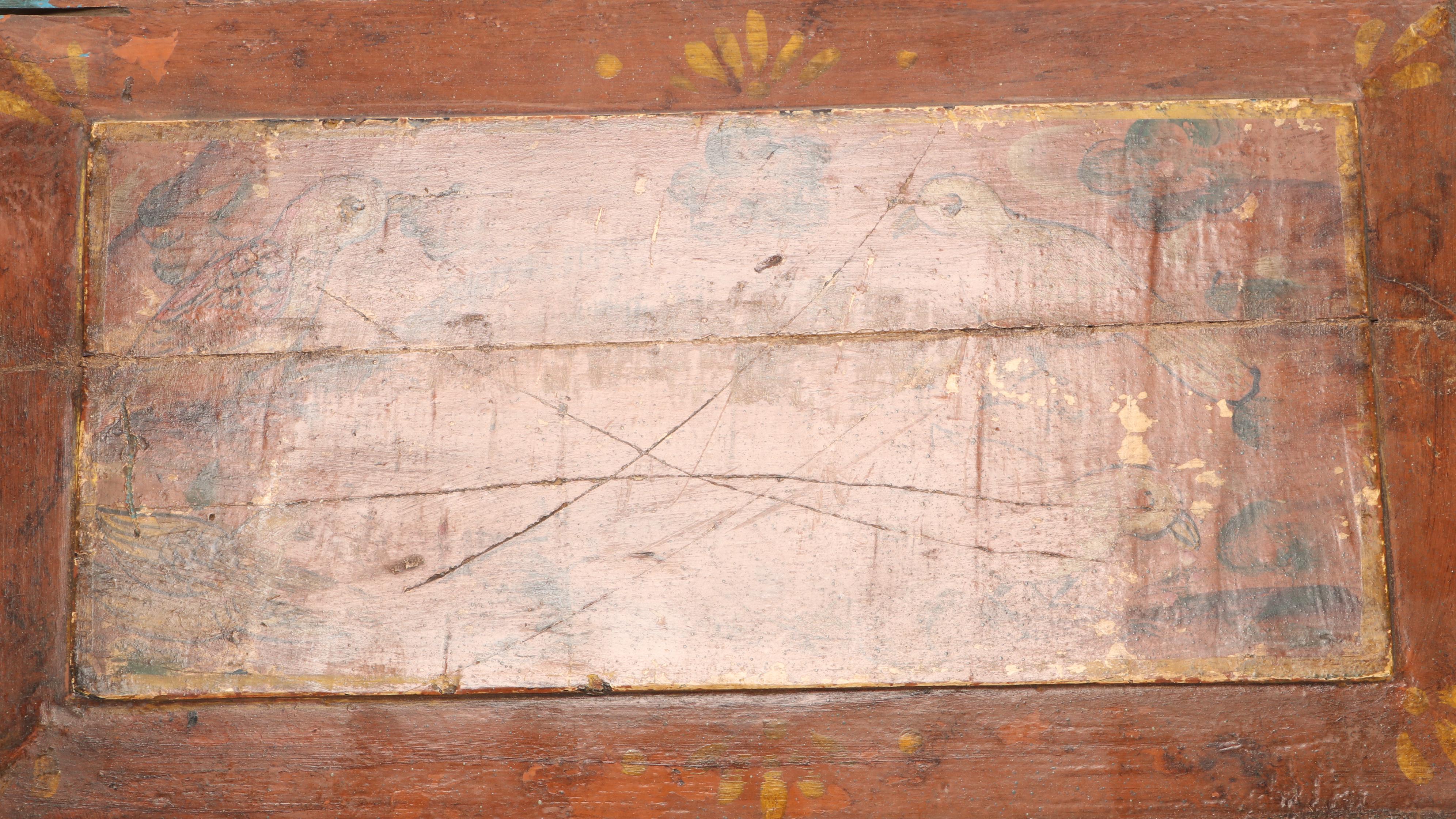 Polychrome Folk Art Painted Wood Panels