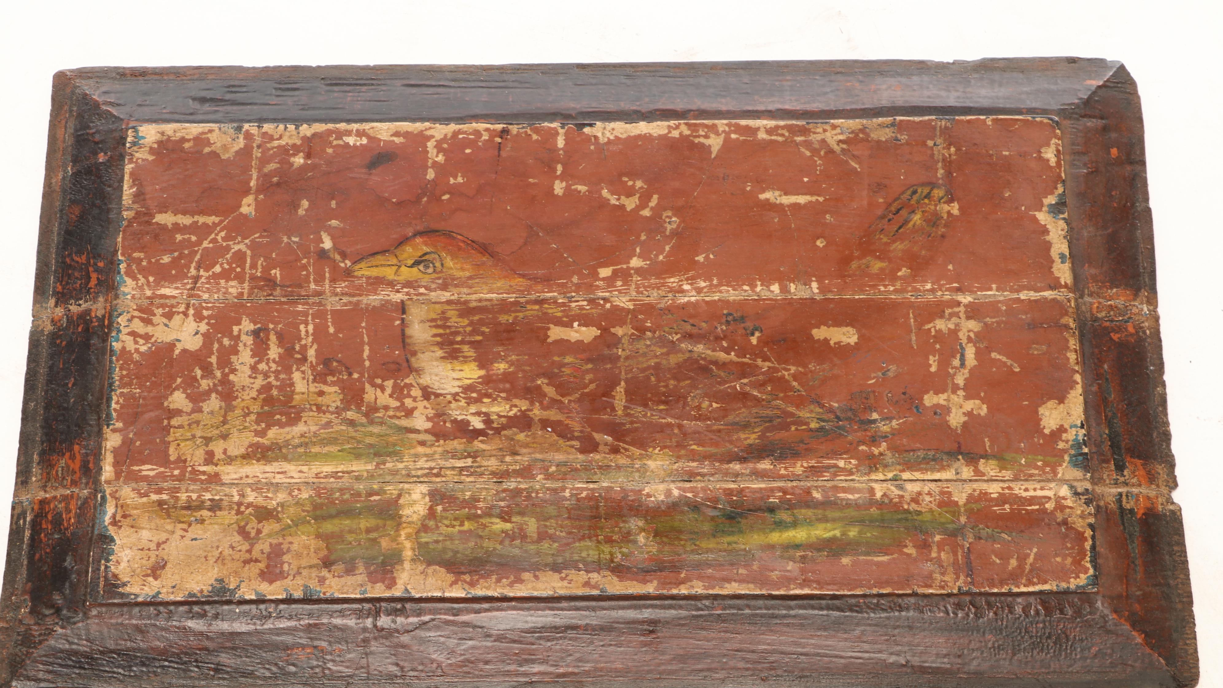 Polychrome Folk Art Painted Wood Panels