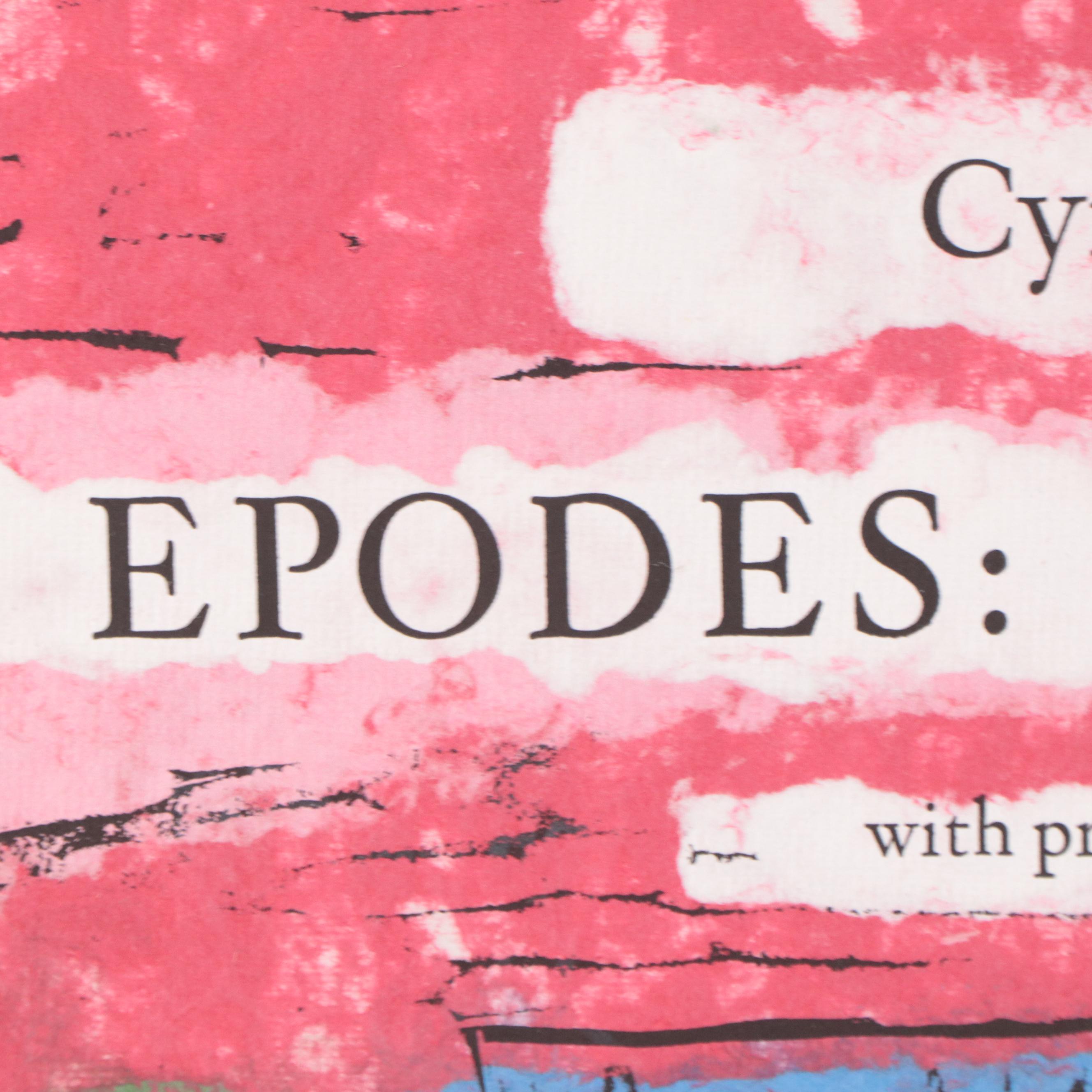 Sidney Chafetz Linocut and Letterpress "Title Page (Epodes: First Poems)," 1992