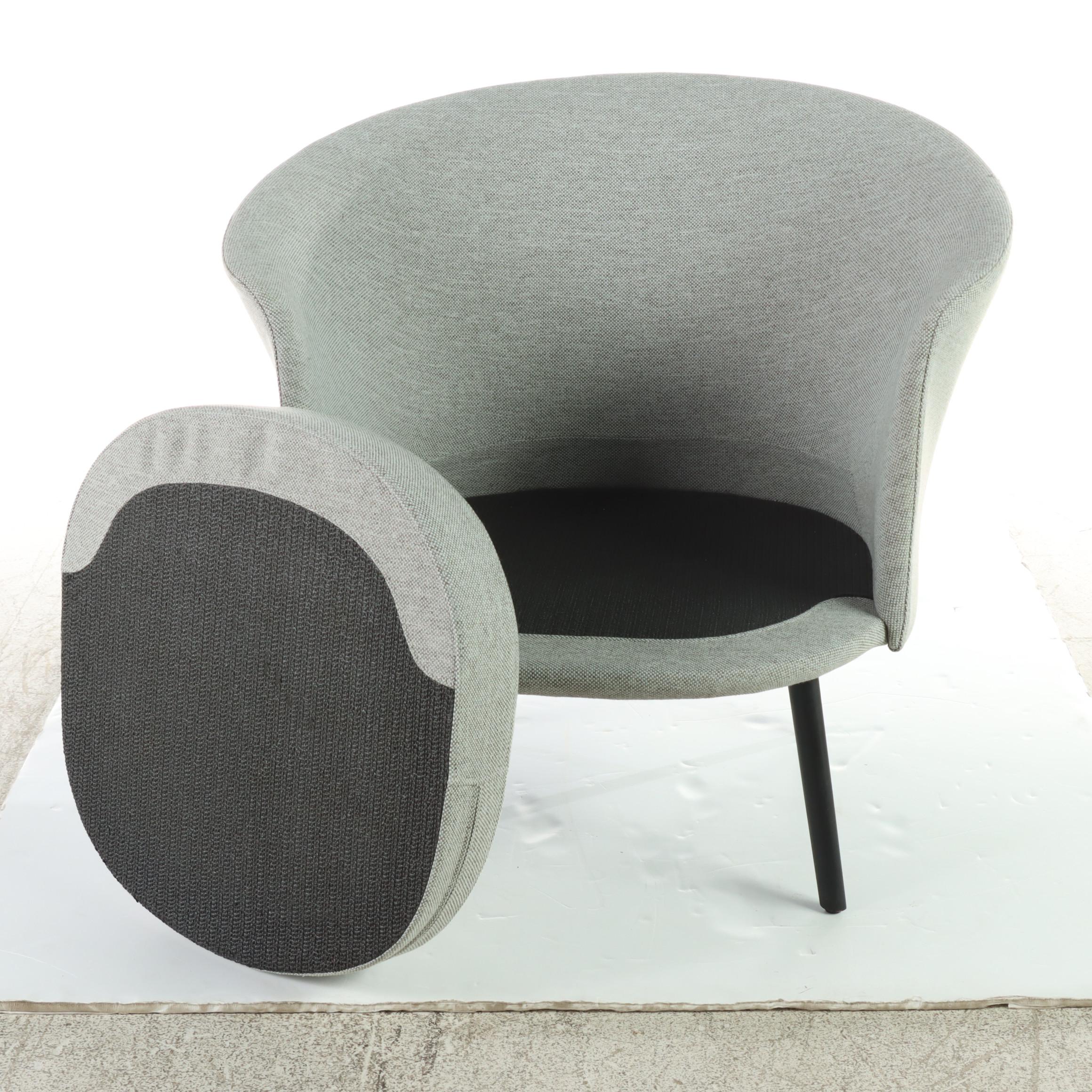 GamFratesi for HAY "Dorso" Modernist Style Upholstered Swivel Tub Chair