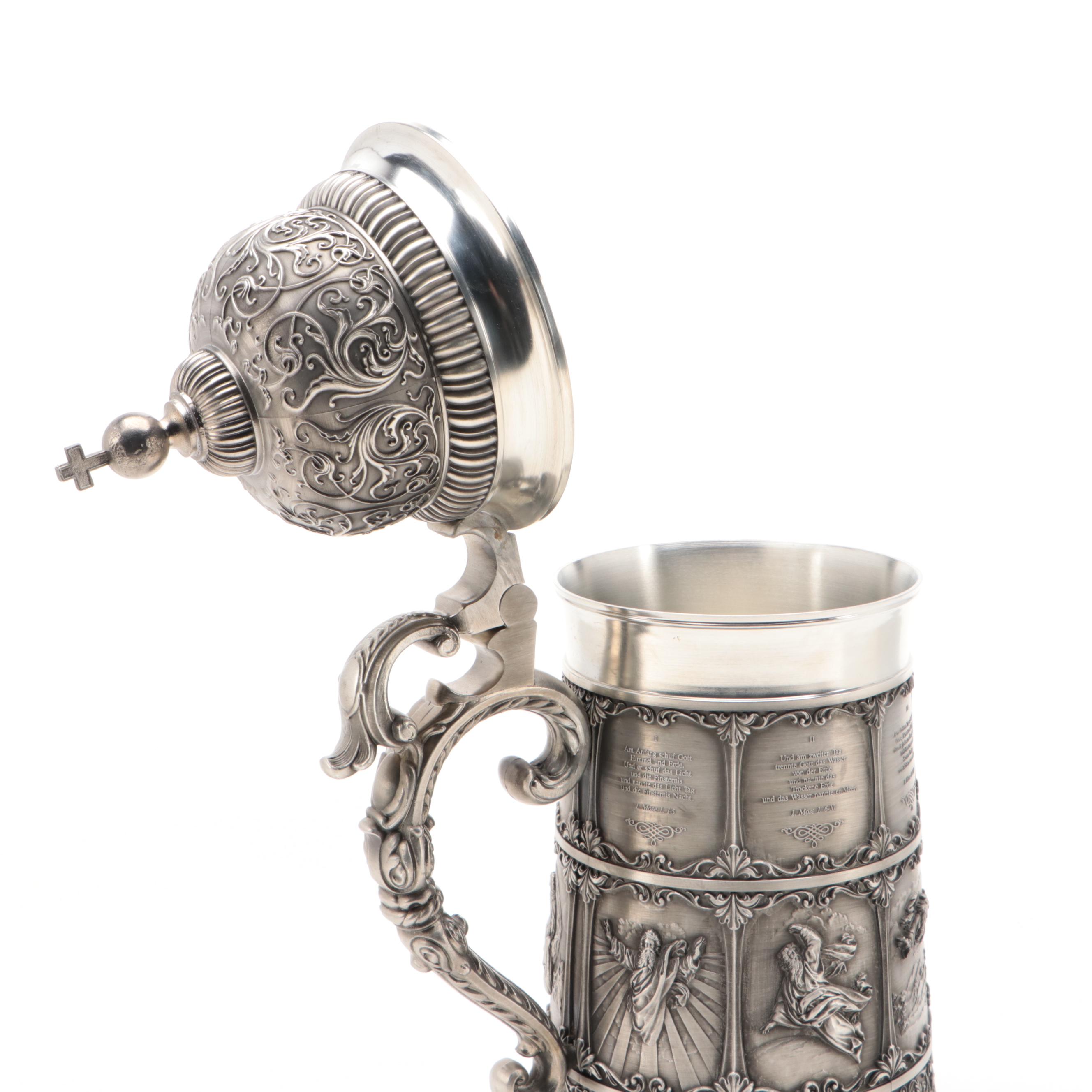 Artina "Die Schöpfung" German Pewter Beer Stein