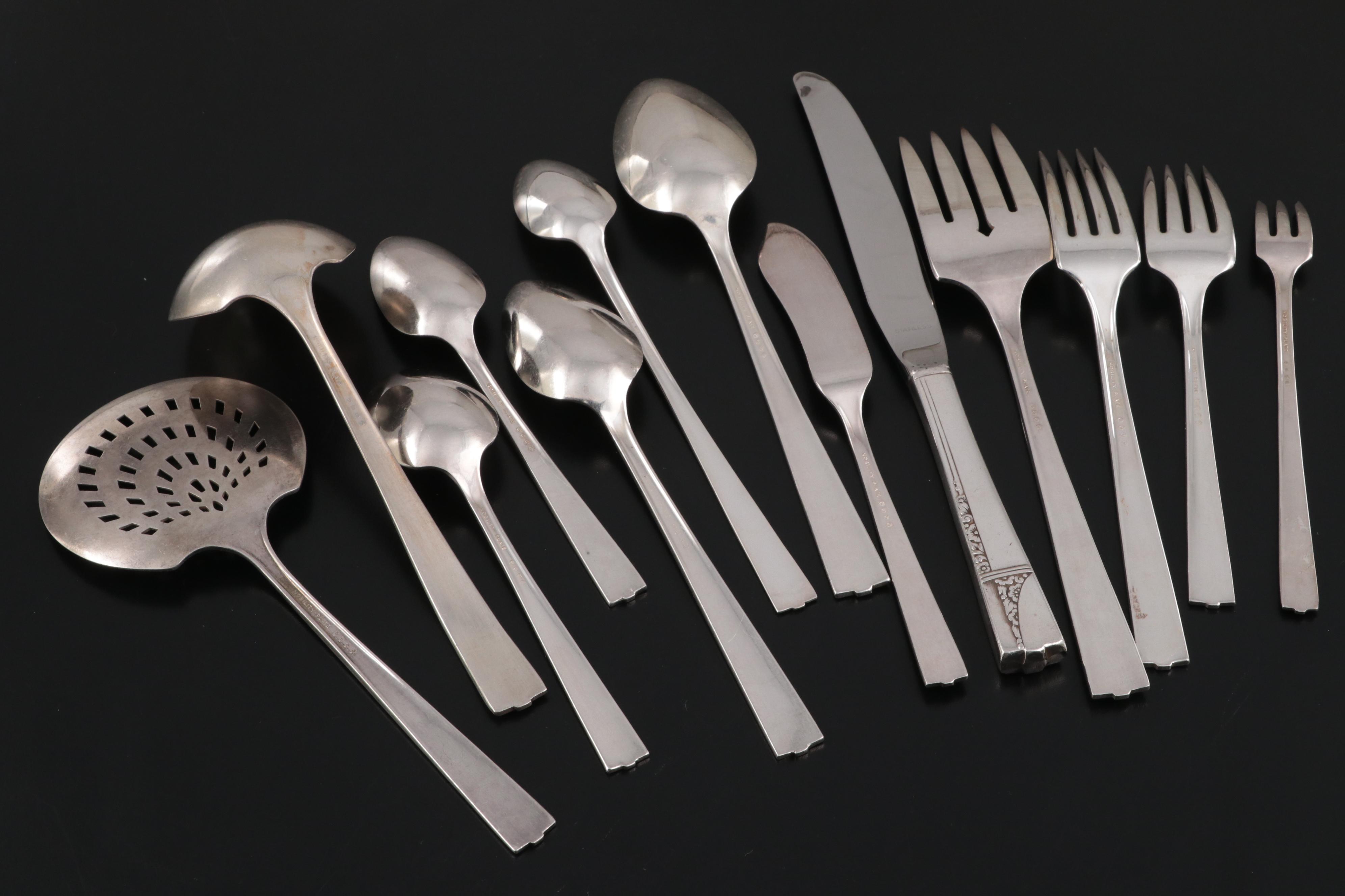 Oneida "Caprice" Silver Plate Flatware and Serving Utensils, Mid-20th Century