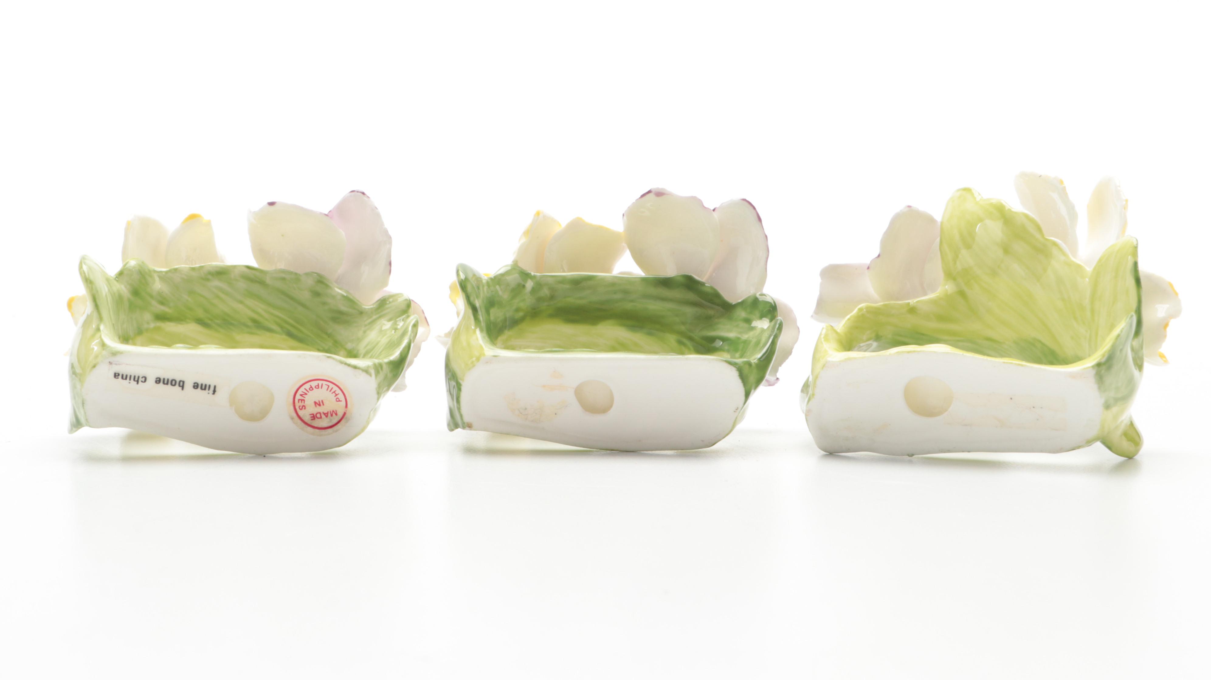 Pia Philippines and Other Bone China Floral Napkin Rings