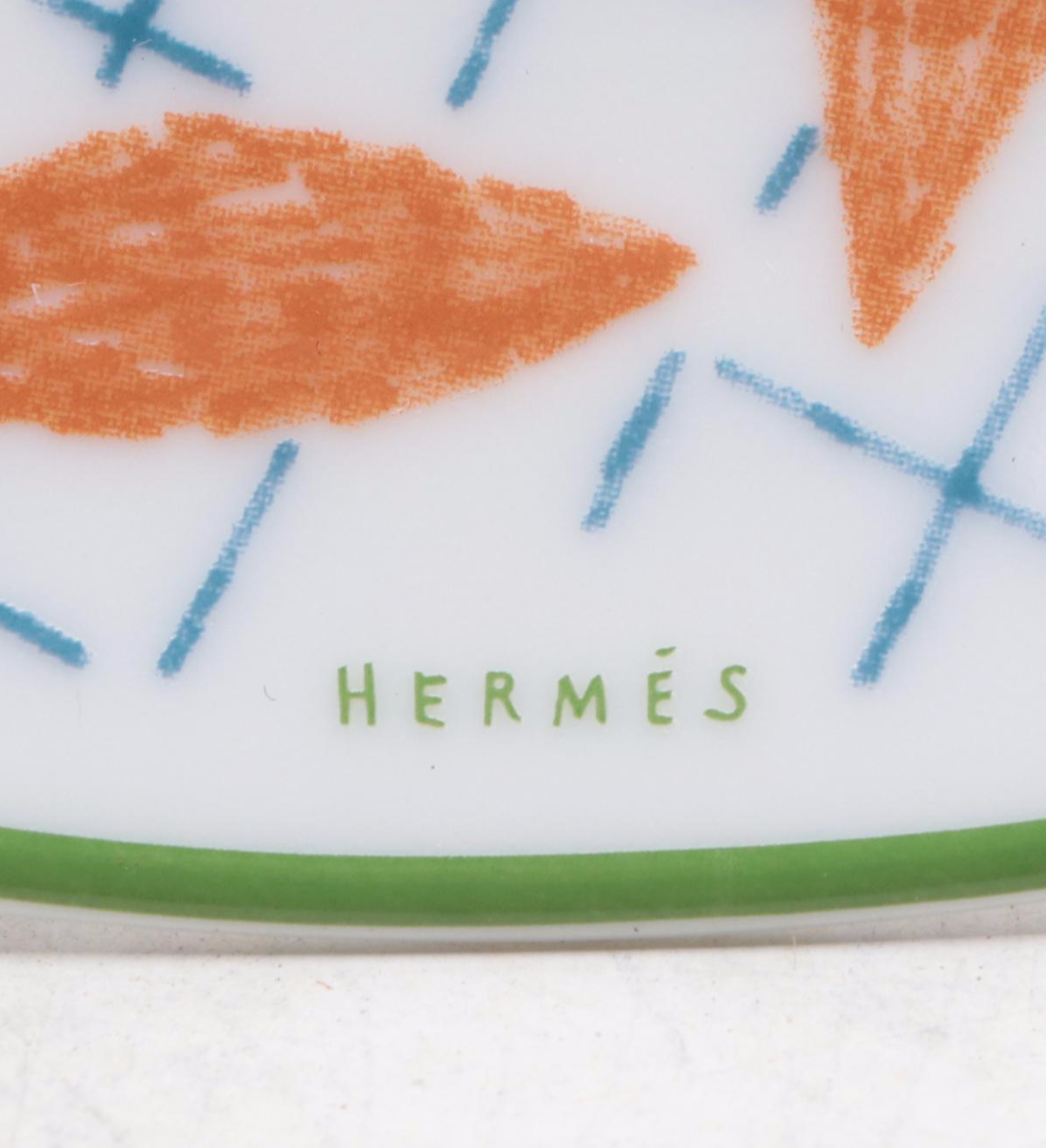Hermès "A Walk in the Garden" Porcelain Dessert Plates