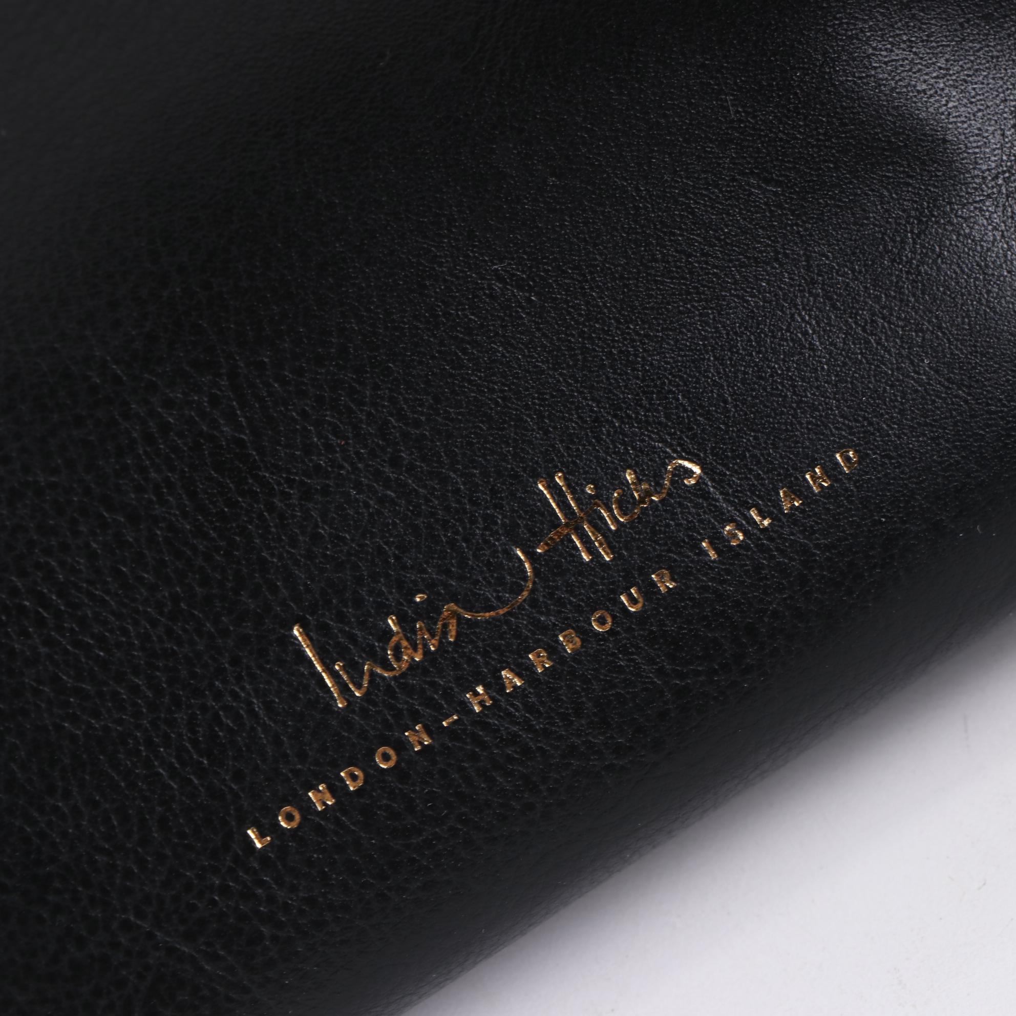India Hicks Black Leather Crossbody Bag and Zipper Wallet with Box