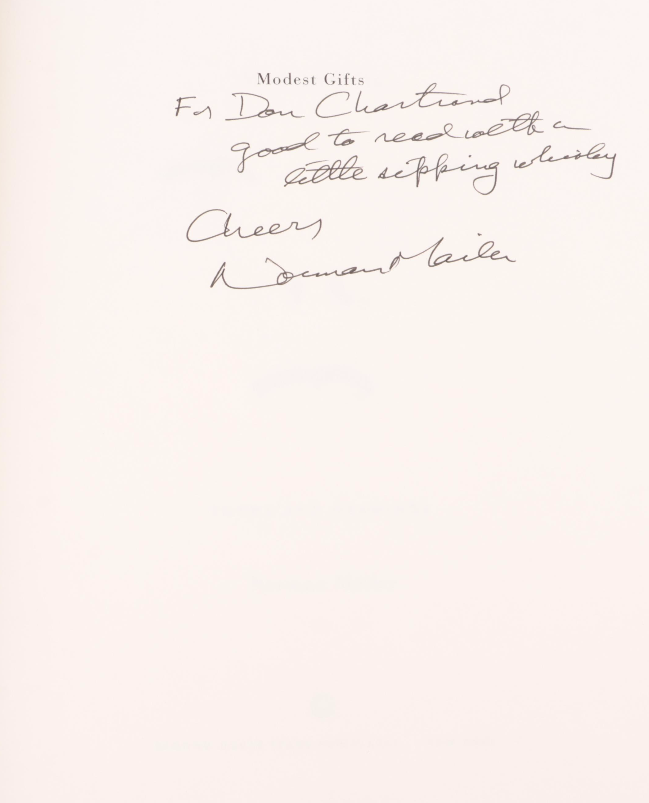 Signed First Edition "Modest Gifts" and More Books by Norman Mailer