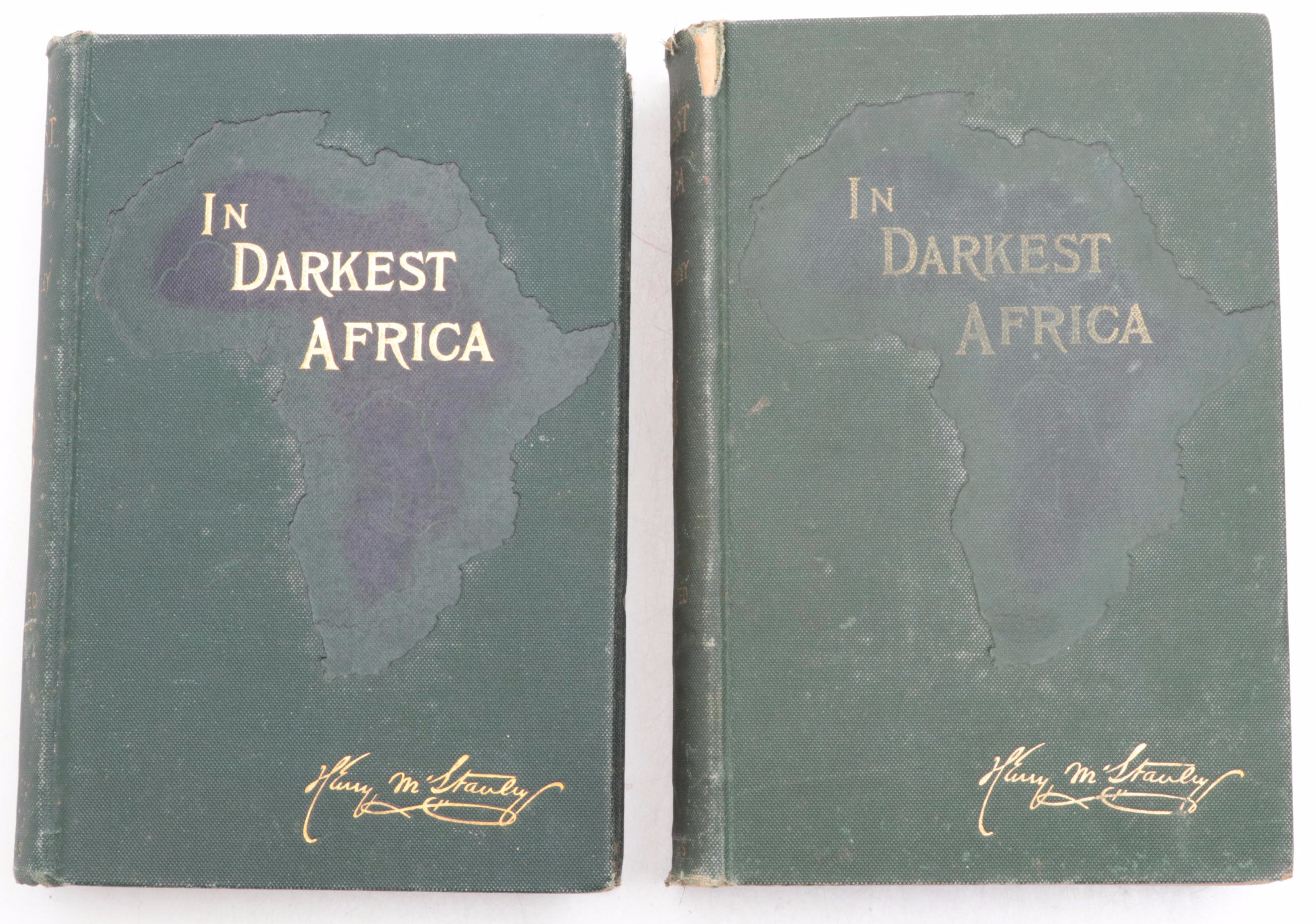 Illustrated "In Darkest Africa" Two-Volume Set by Henry M. Stanley, 1891