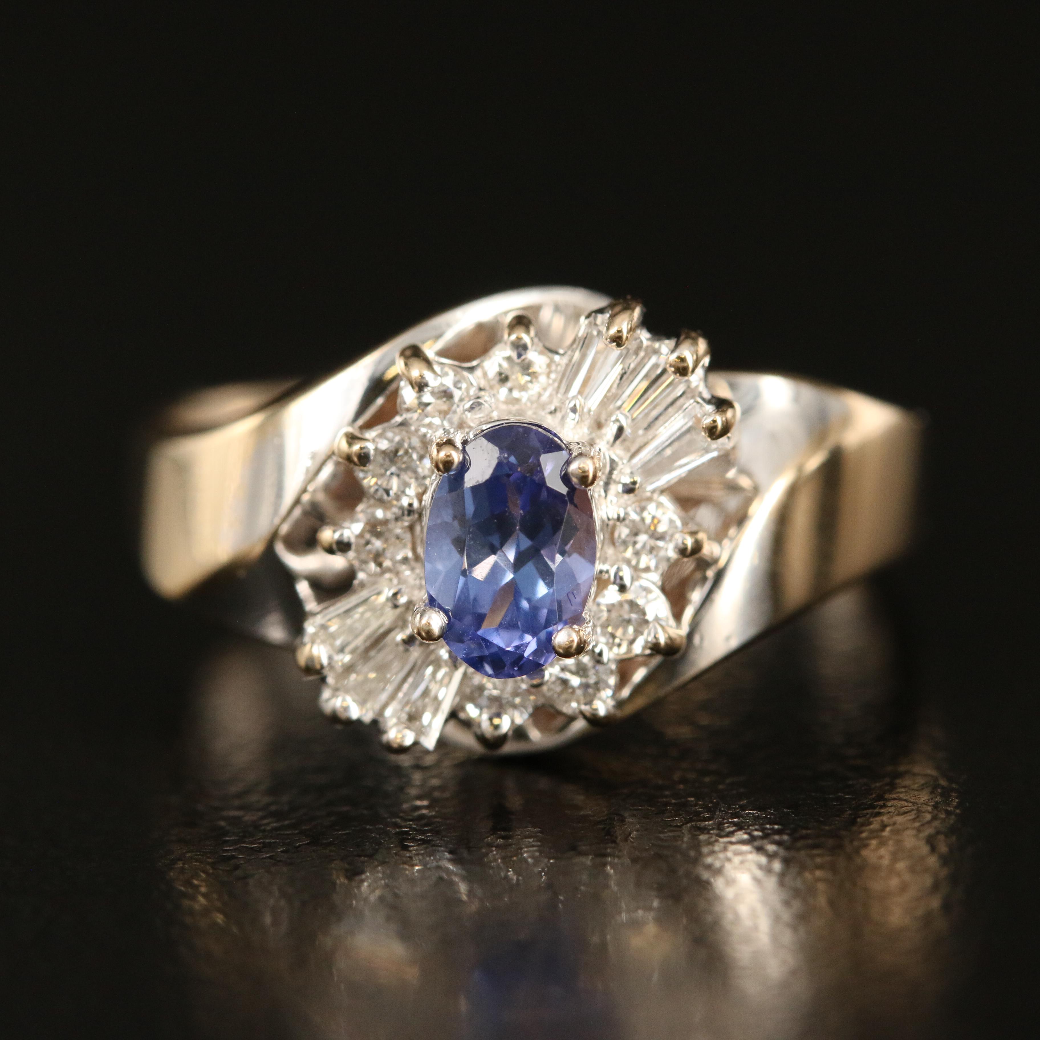 14K Tanzanite and Diamond Ring