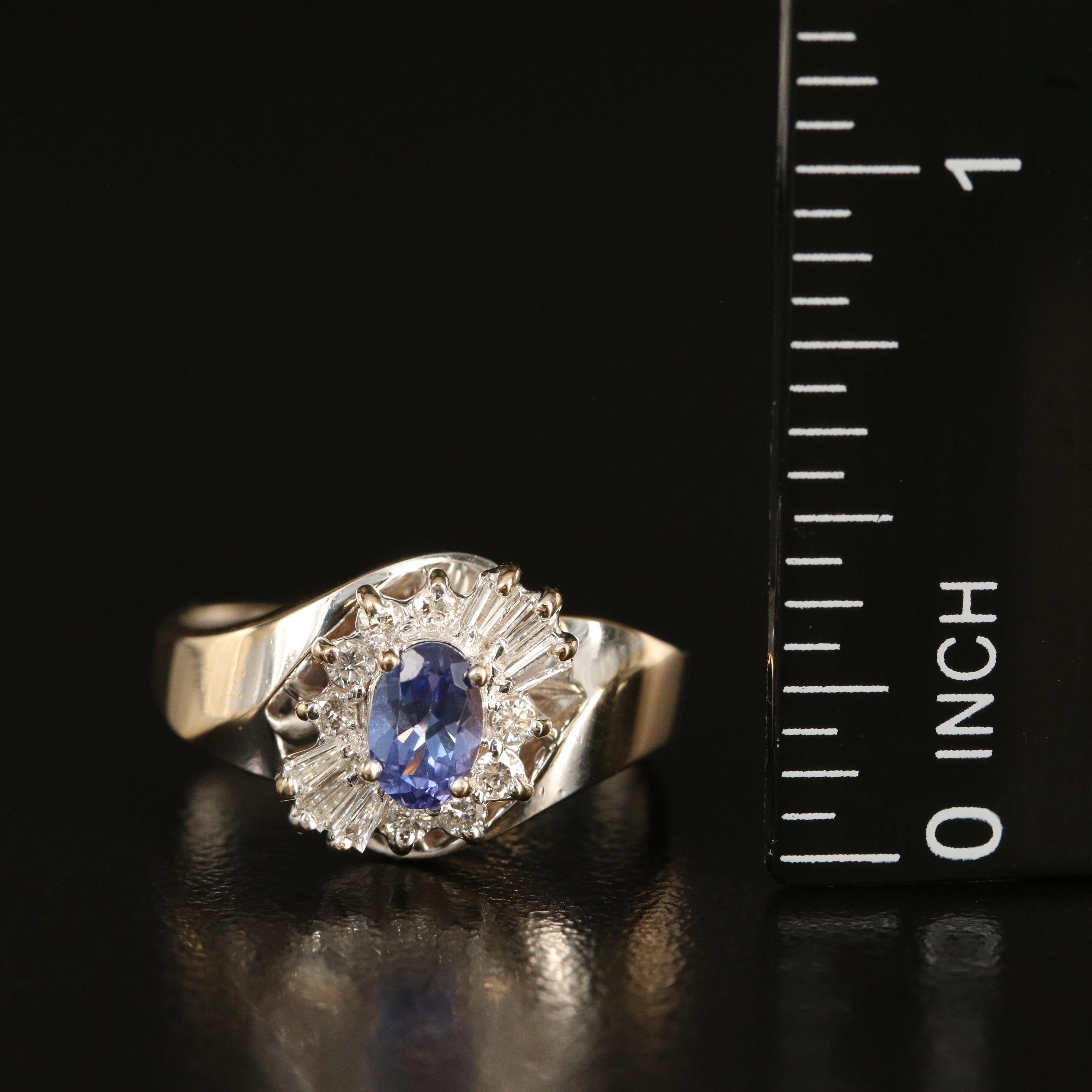 14K Tanzanite and Diamond Ring
