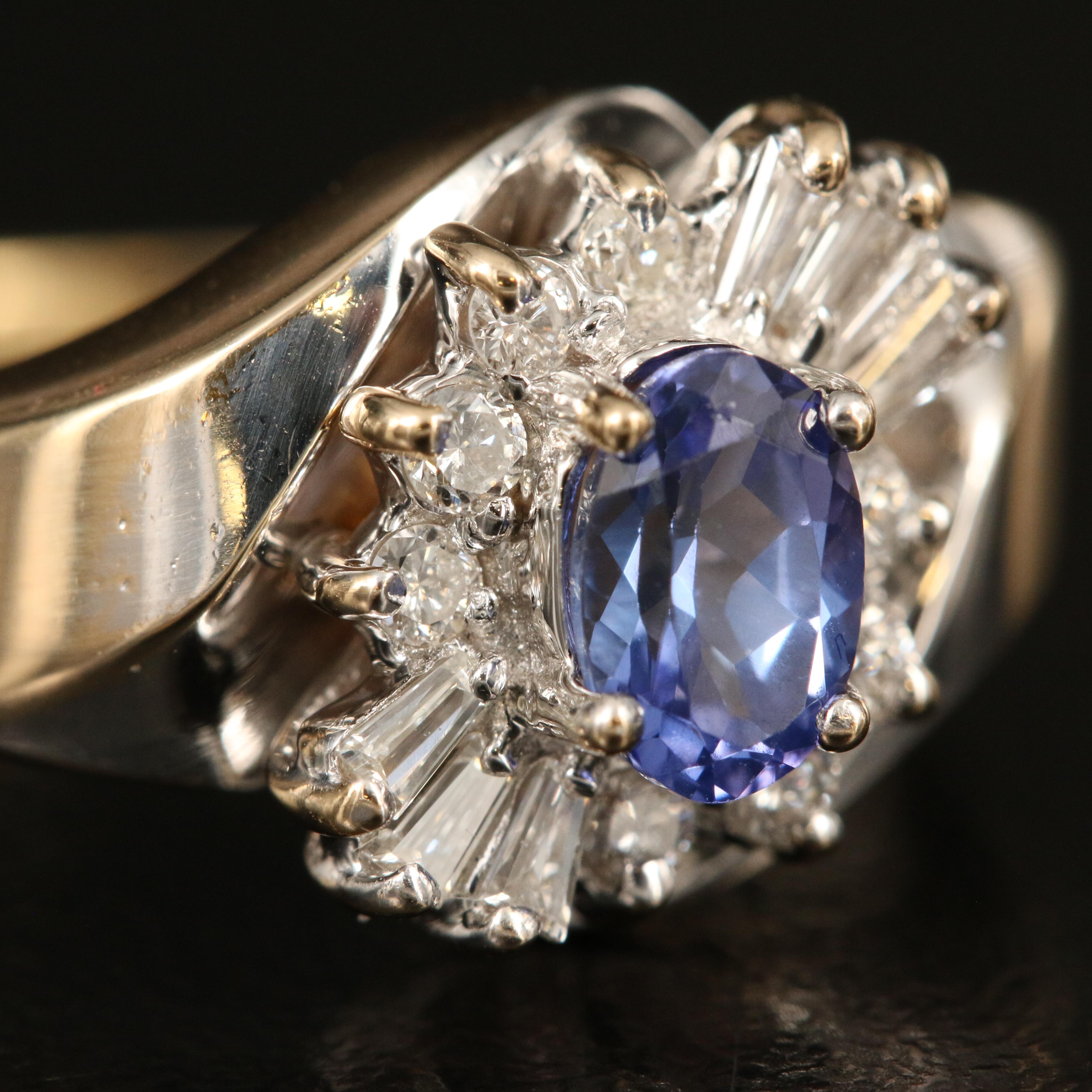14K Tanzanite and Diamond Ring