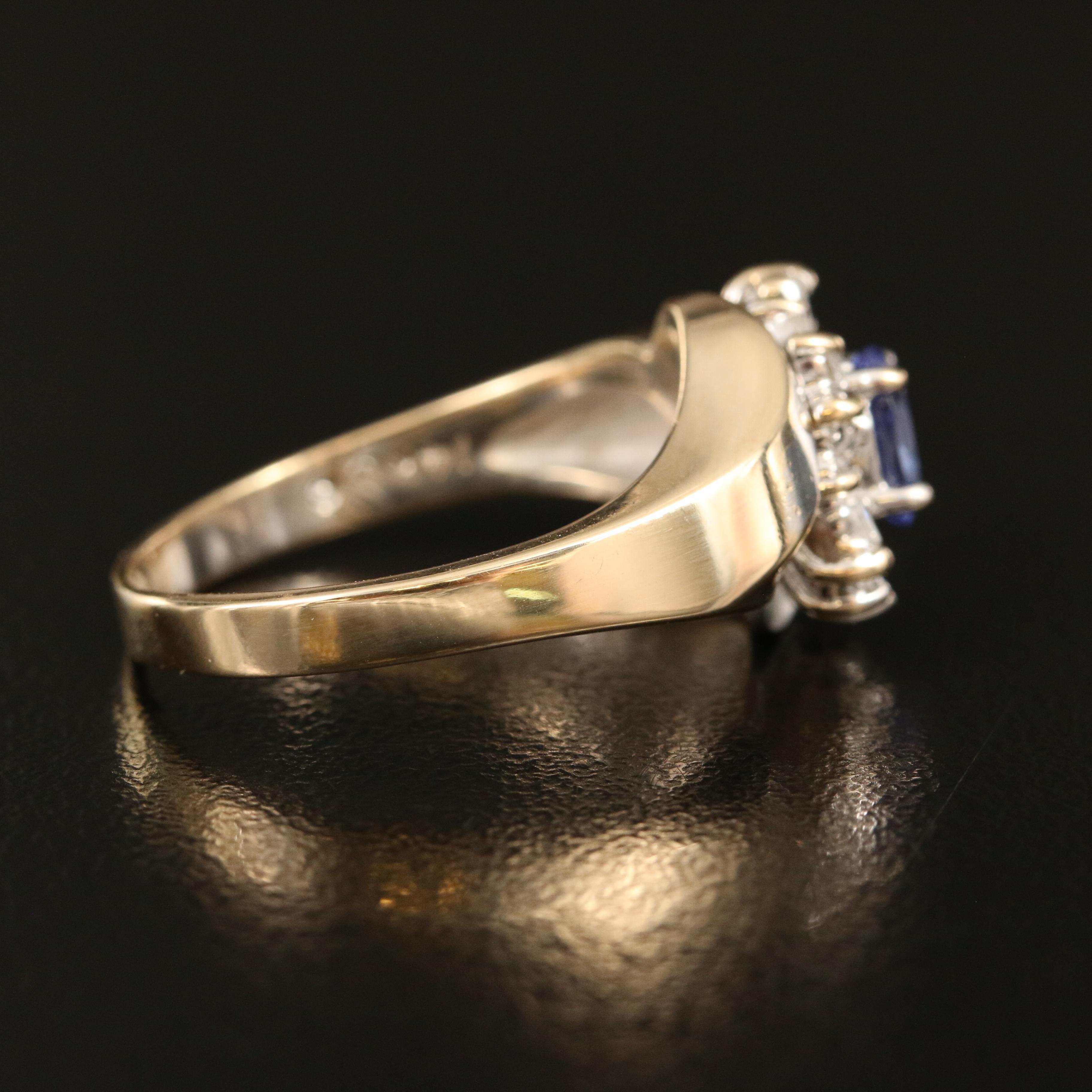 14K Tanzanite and Diamond Ring