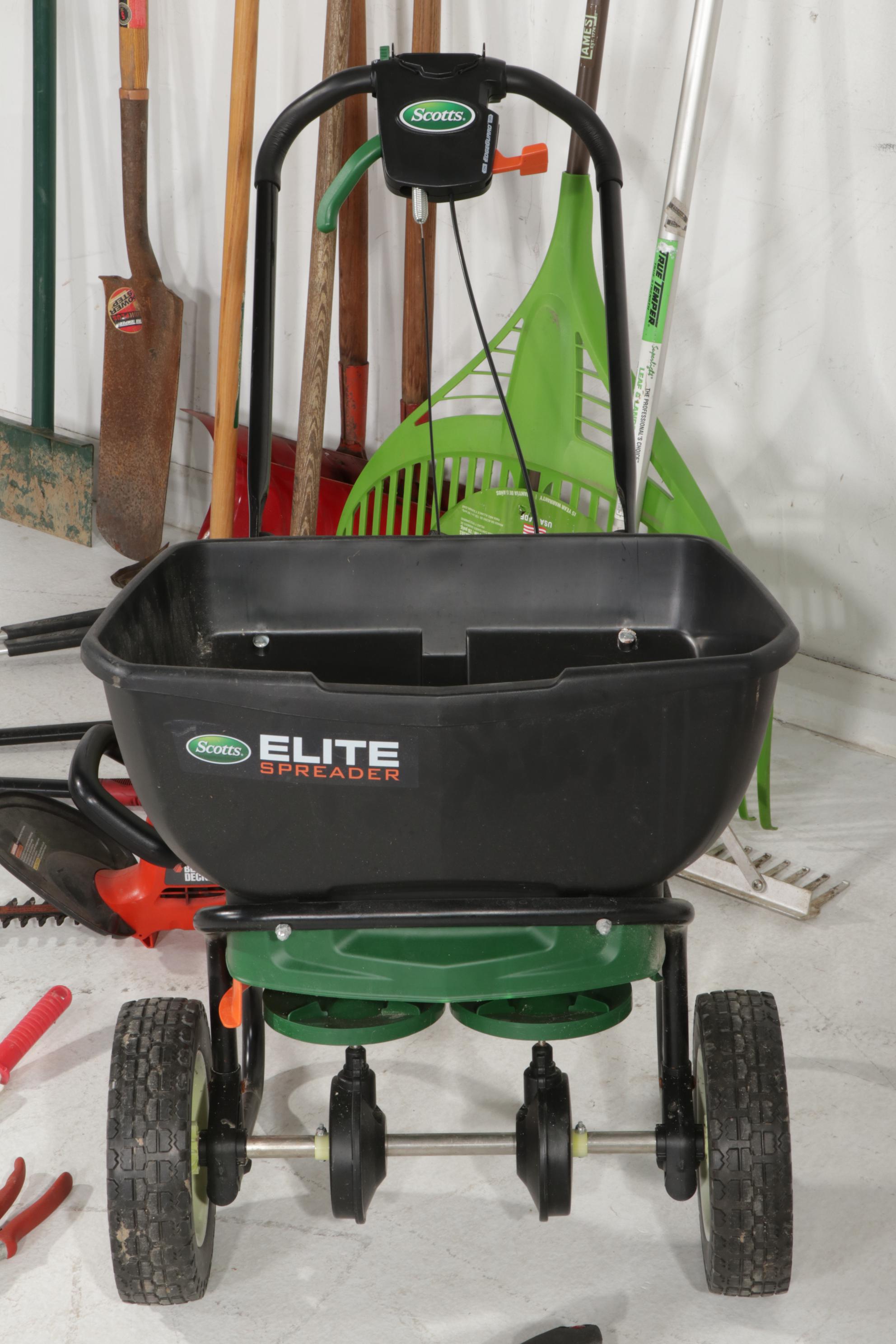 Black & Decker Hedge Trimmer and Assorted Yard Tools