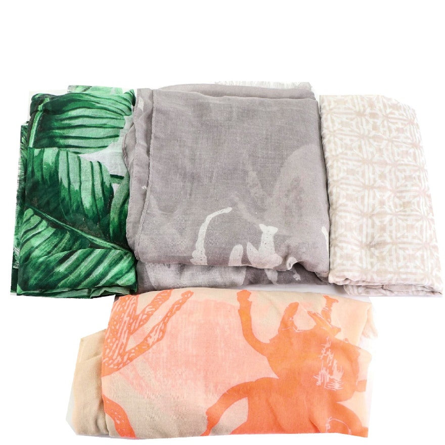 India Hicks Heritage Scarf, Siren Scarf, and More Printed Scarves with Boxes