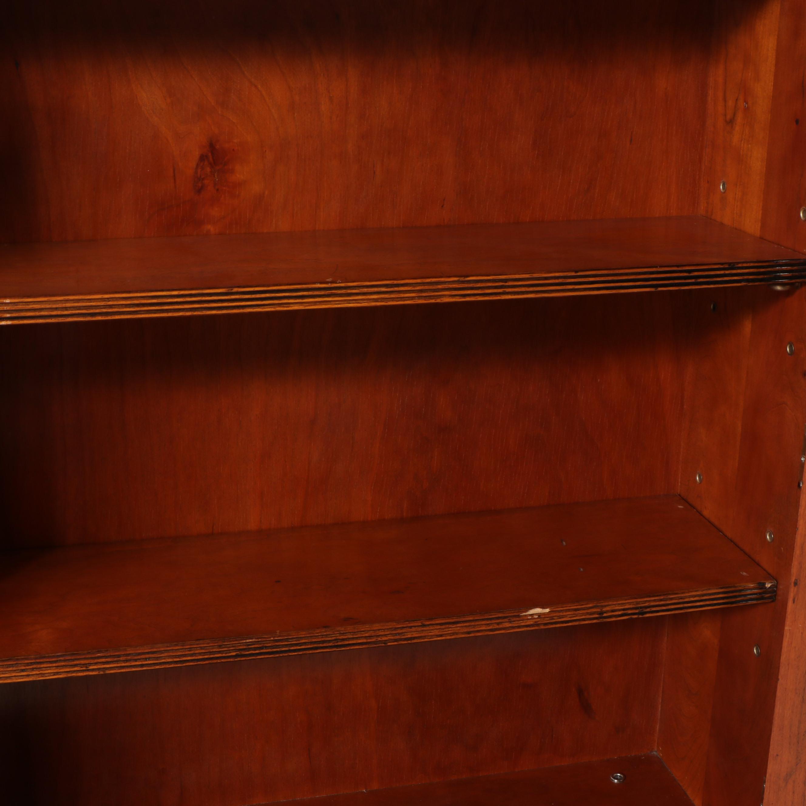 Queen Anne Style Burr Elm Double-Domed Bureau Cabinet, Late 20th Century