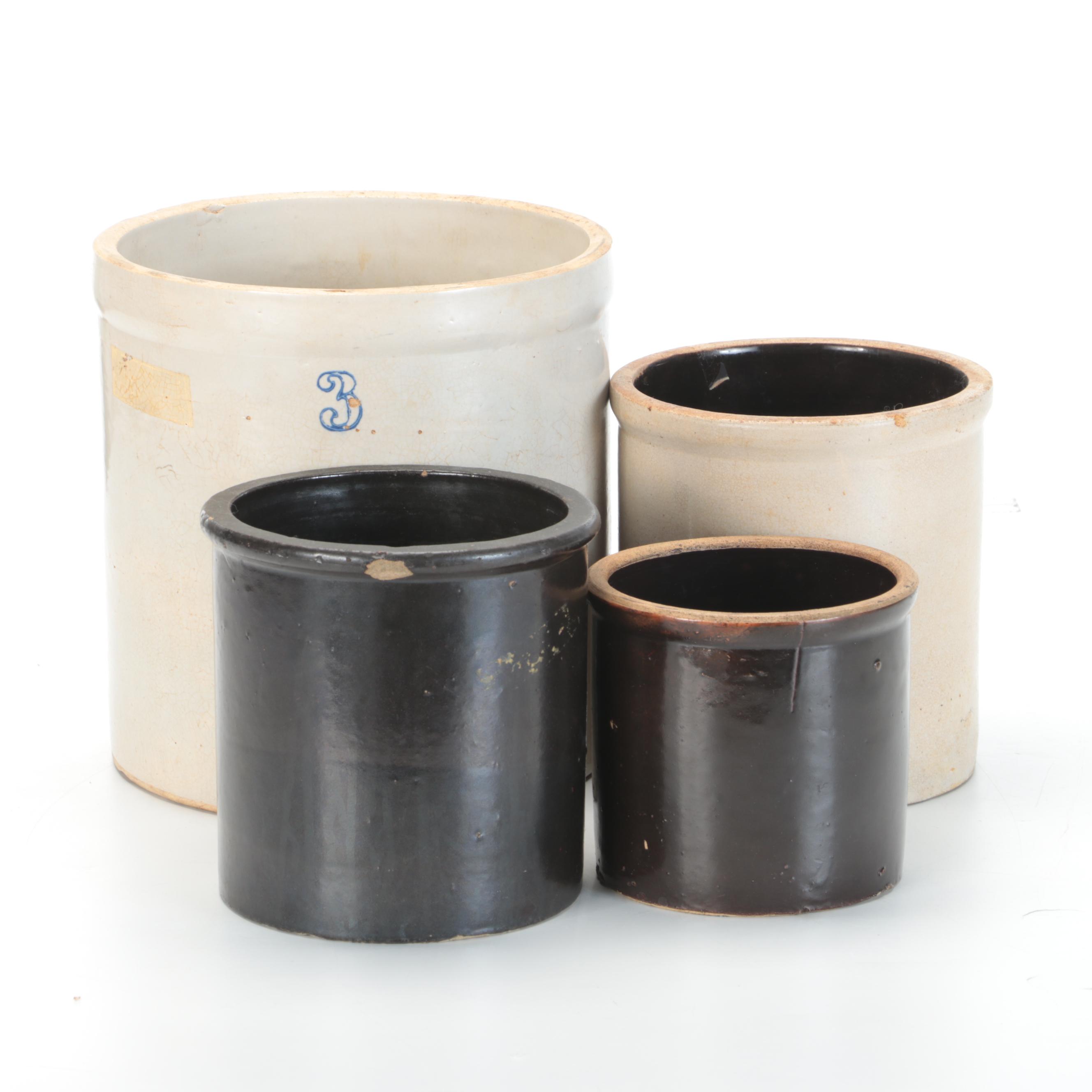 3-Gallon and More Stoneware and Salt Glazed Crocks