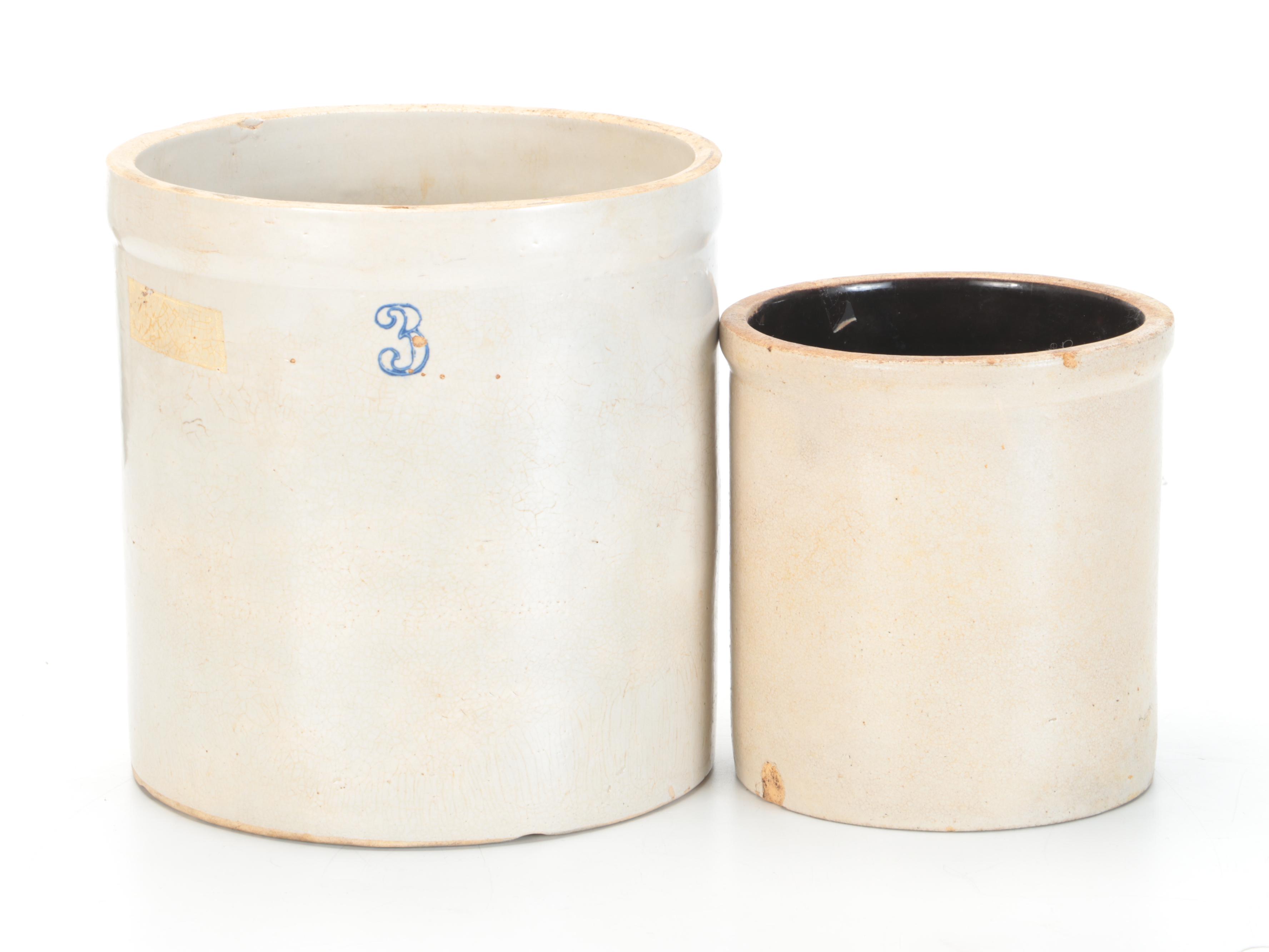 3-Gallon and More Stoneware and Salt Glazed Crocks