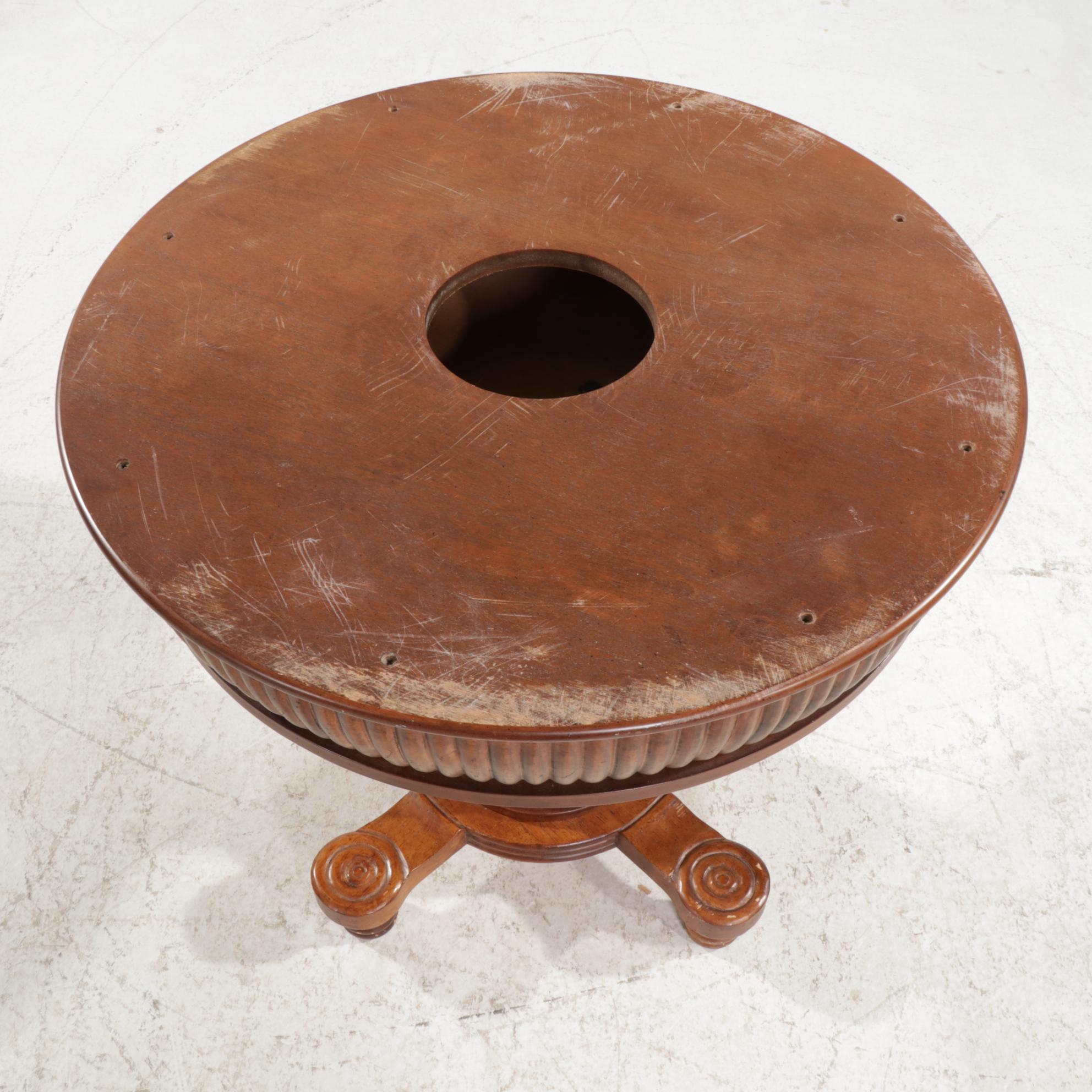 William IV Style Hardwood and Marble Top Table