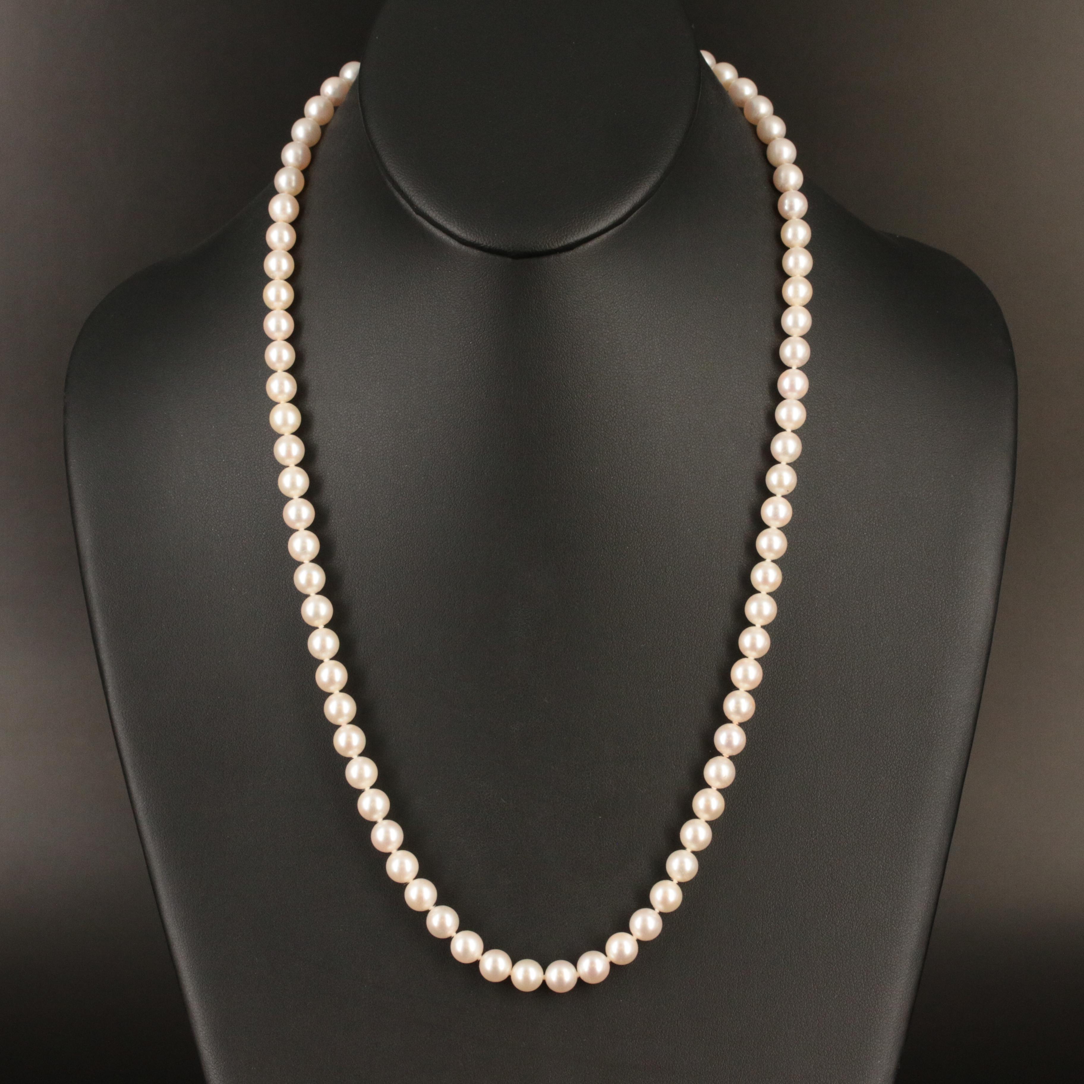 Mikimoto Pearl Necklace with 18K Clasp