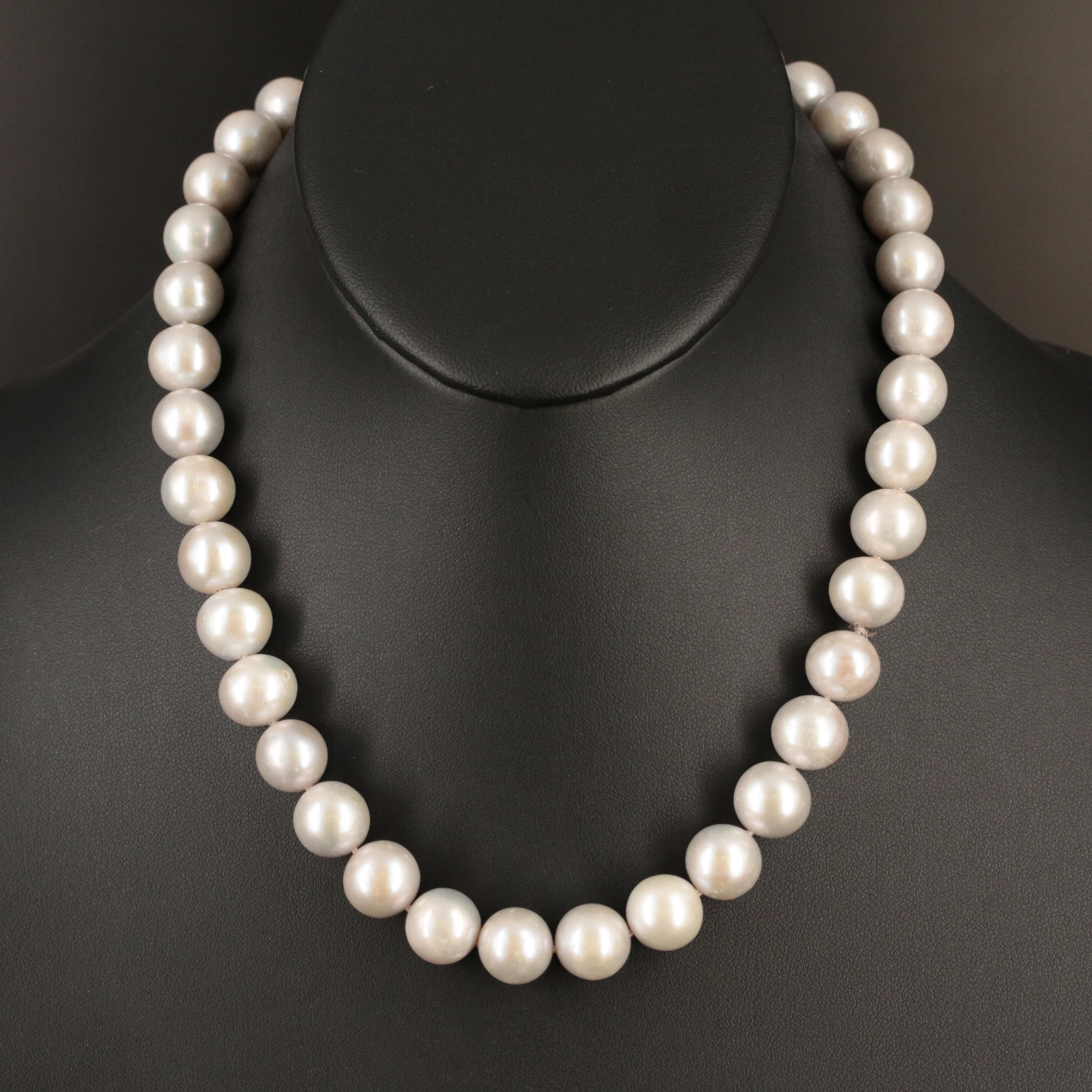 10.50 - 11.50 mm Pearl Necklace with 14K Clasp