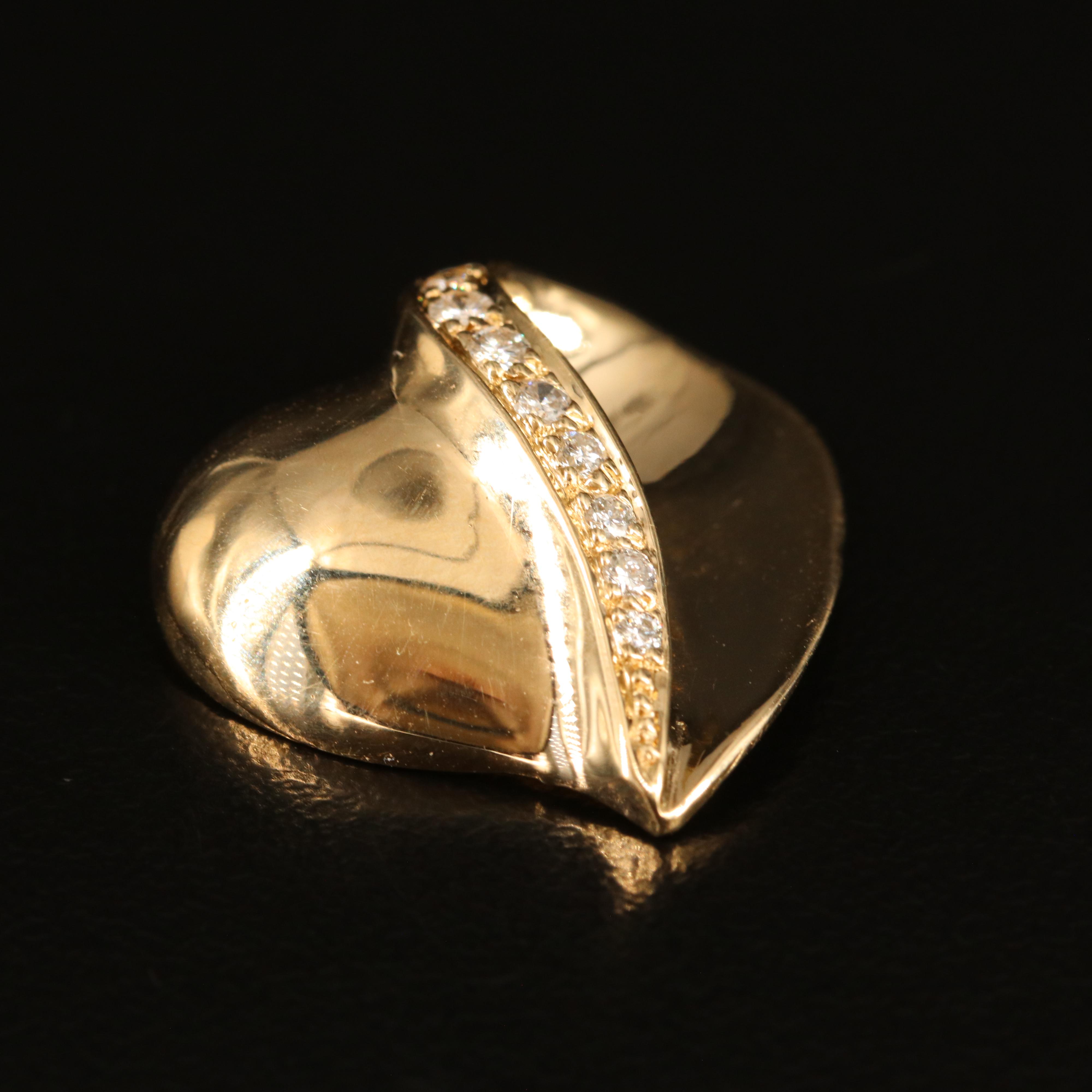 14K 0.16 CTW Diamond Heart Pendant