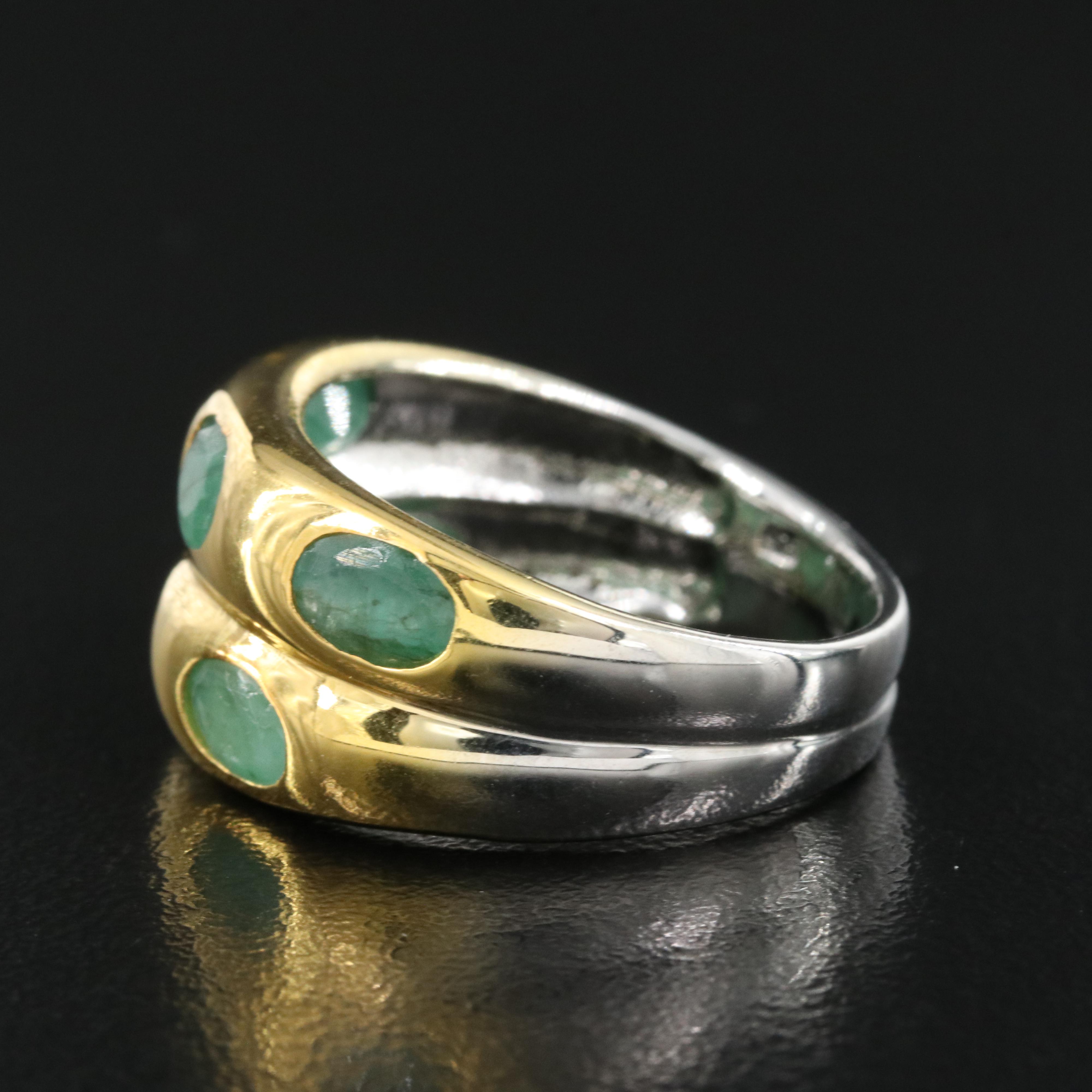 Sterling Emerald Ring