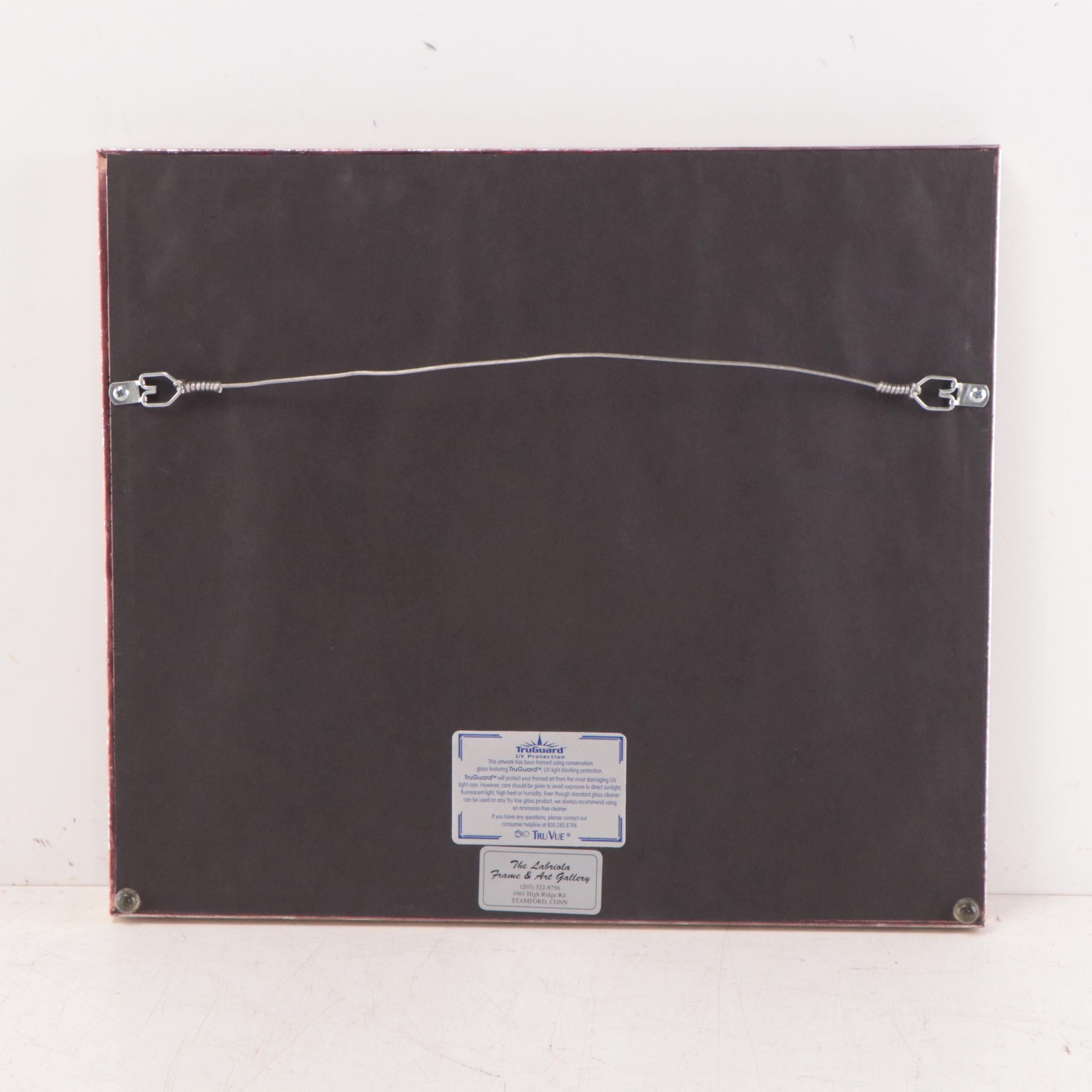 Modernist Style Pastel and Wash Drawing of Reclining Female Nude