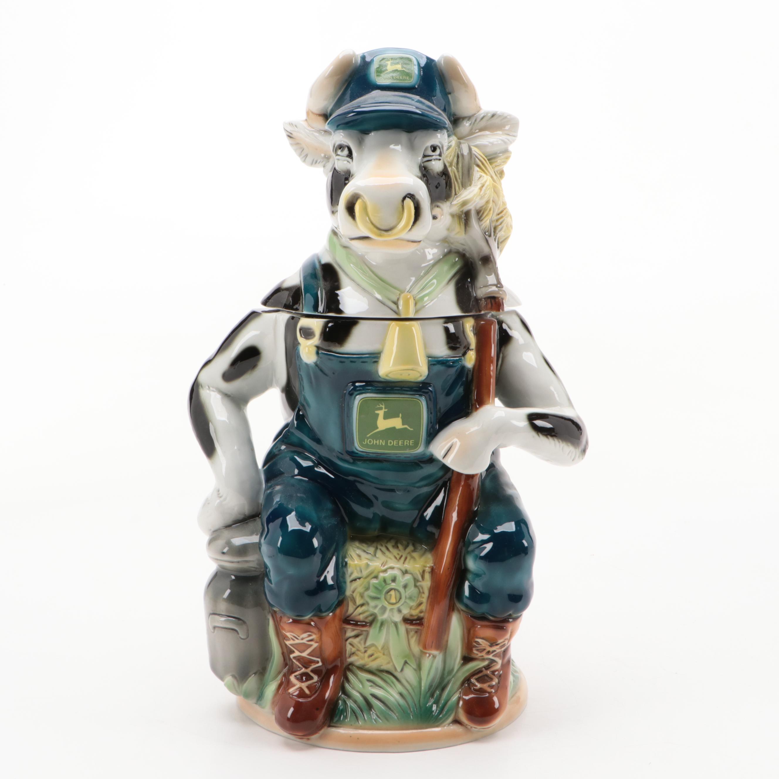 John Deere Limited Edition Ceramic Bull Character Stein