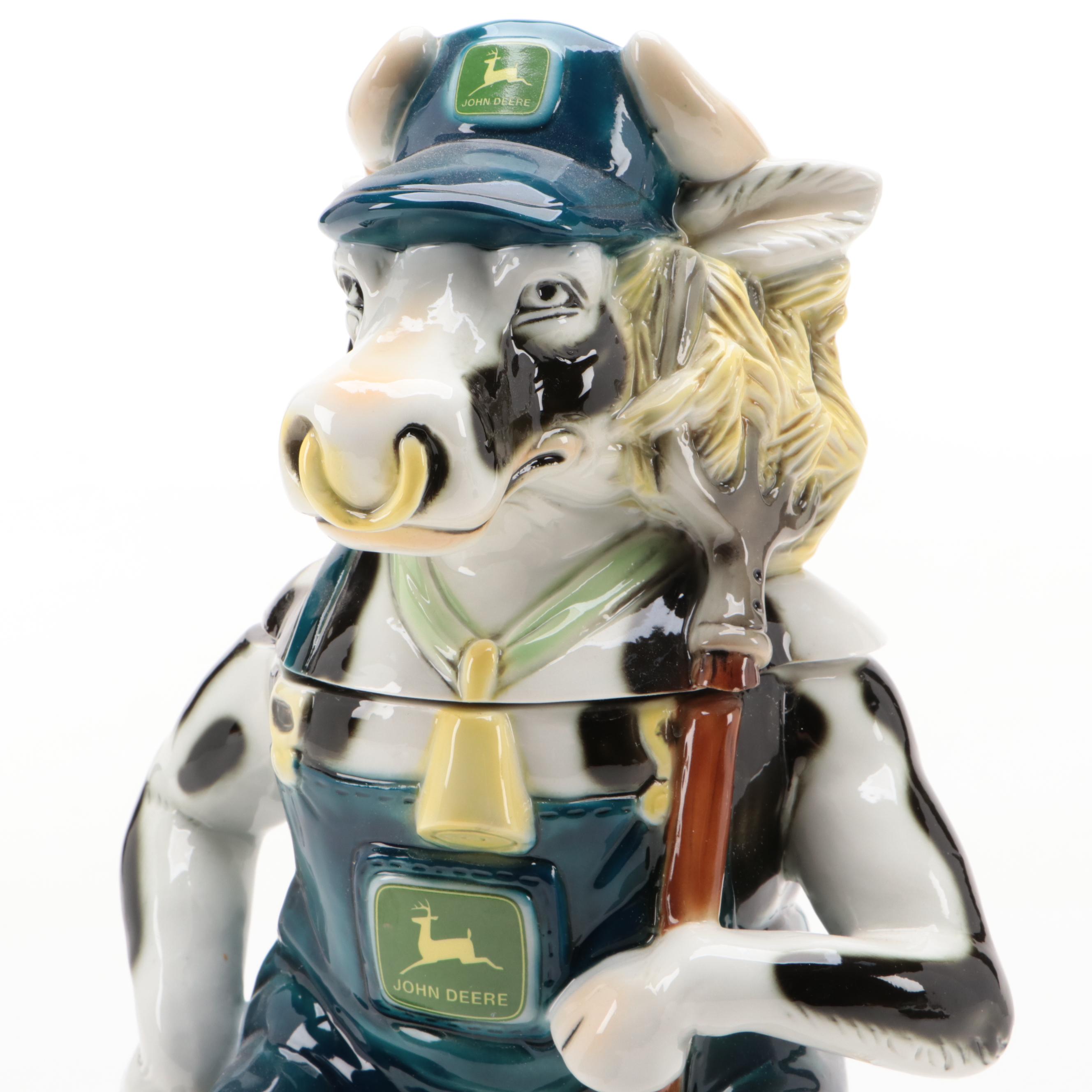 John Deere Limited Edition Ceramic Bull Character Stein