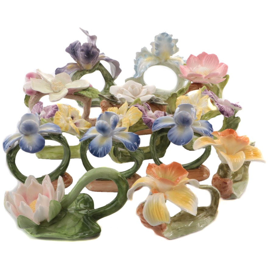 Pia Philippines and Other Bone China Floral Napkin Rings