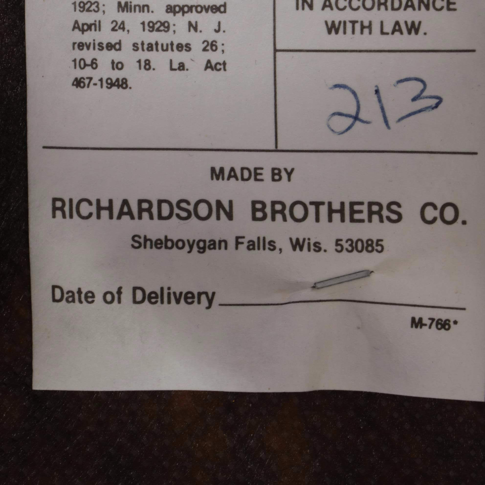 Richardson Brothers Oak Two Pedestal Dining Table with Six Chairs