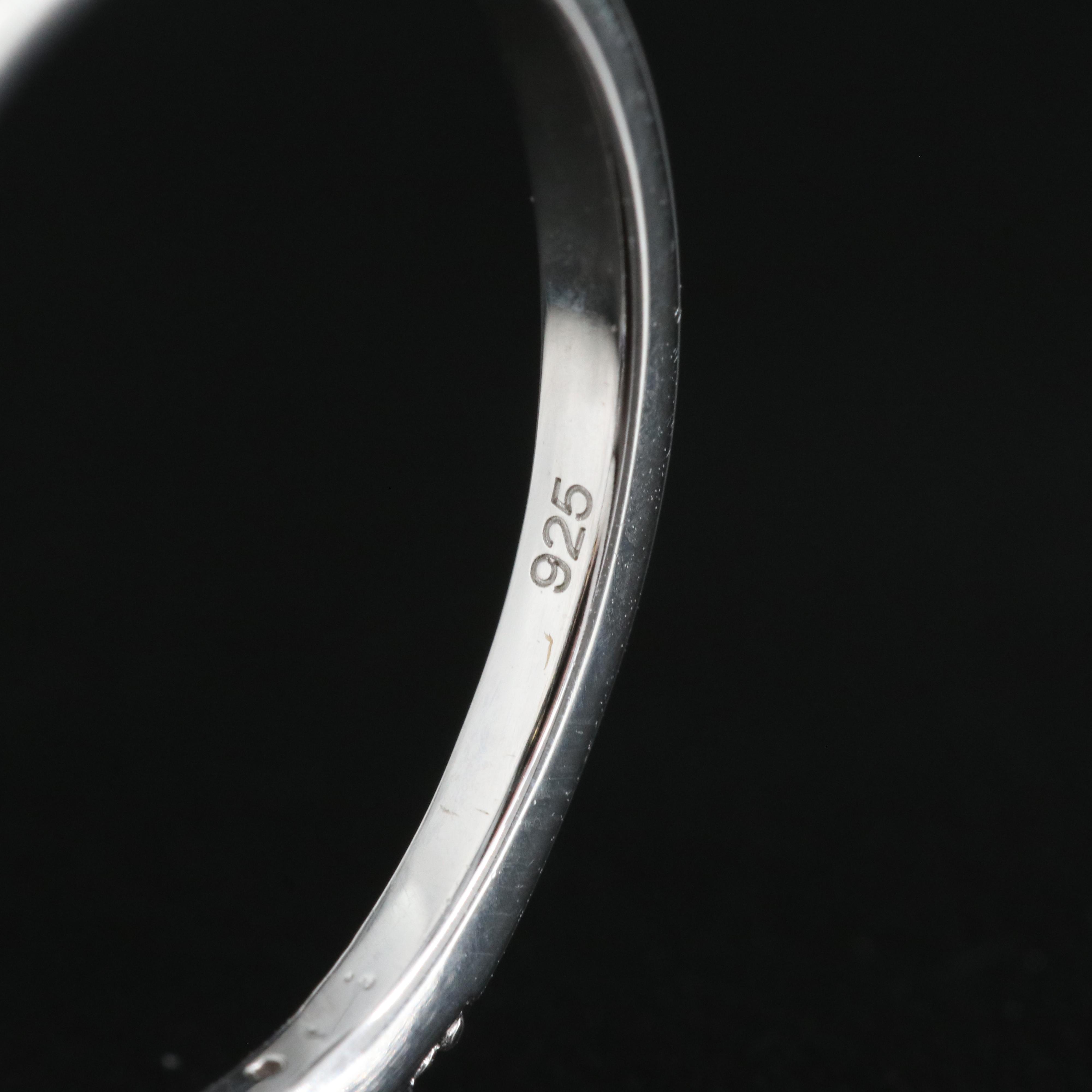 Sterling Sapphire and White Sapphire Ring