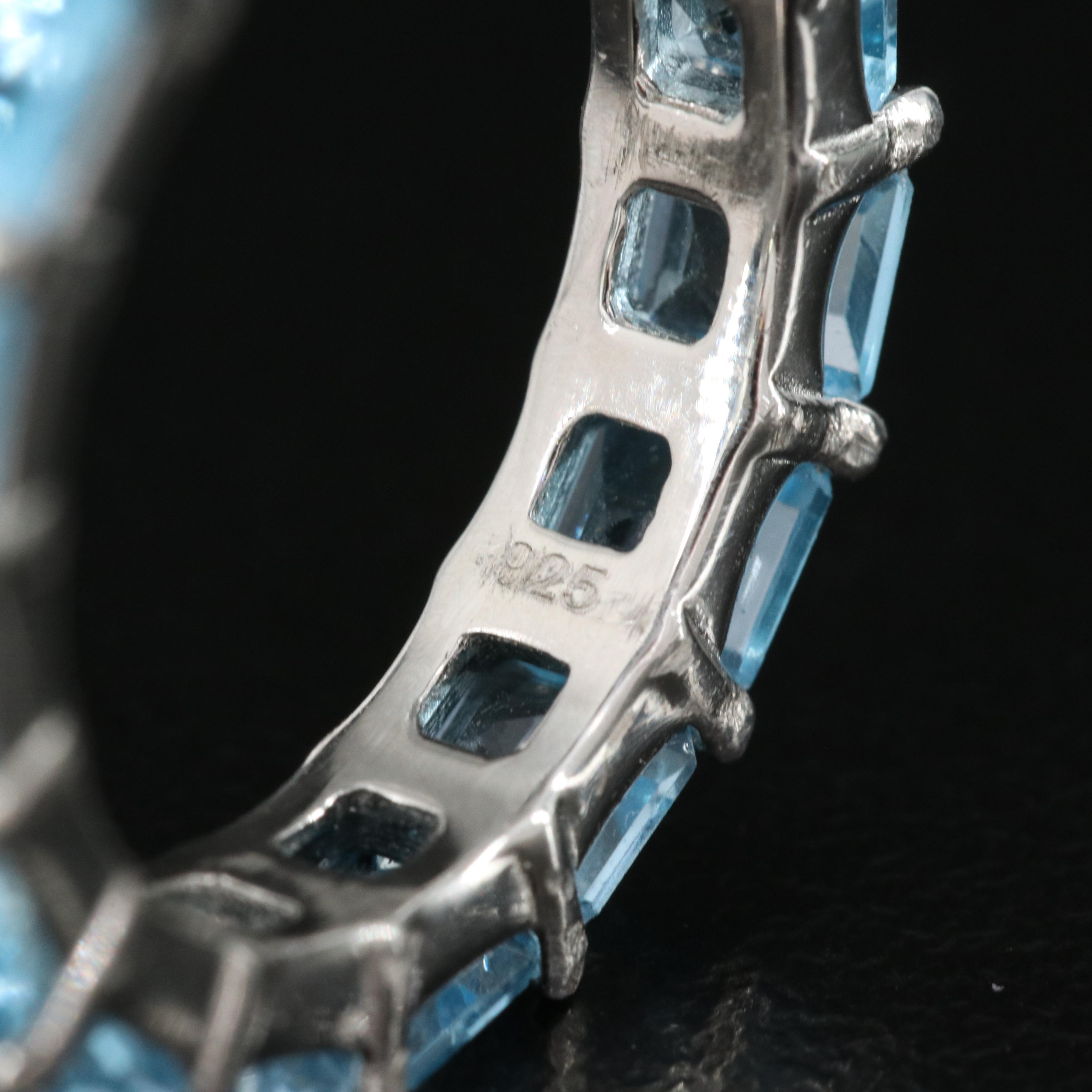 Sterling Topaz Eternity Band