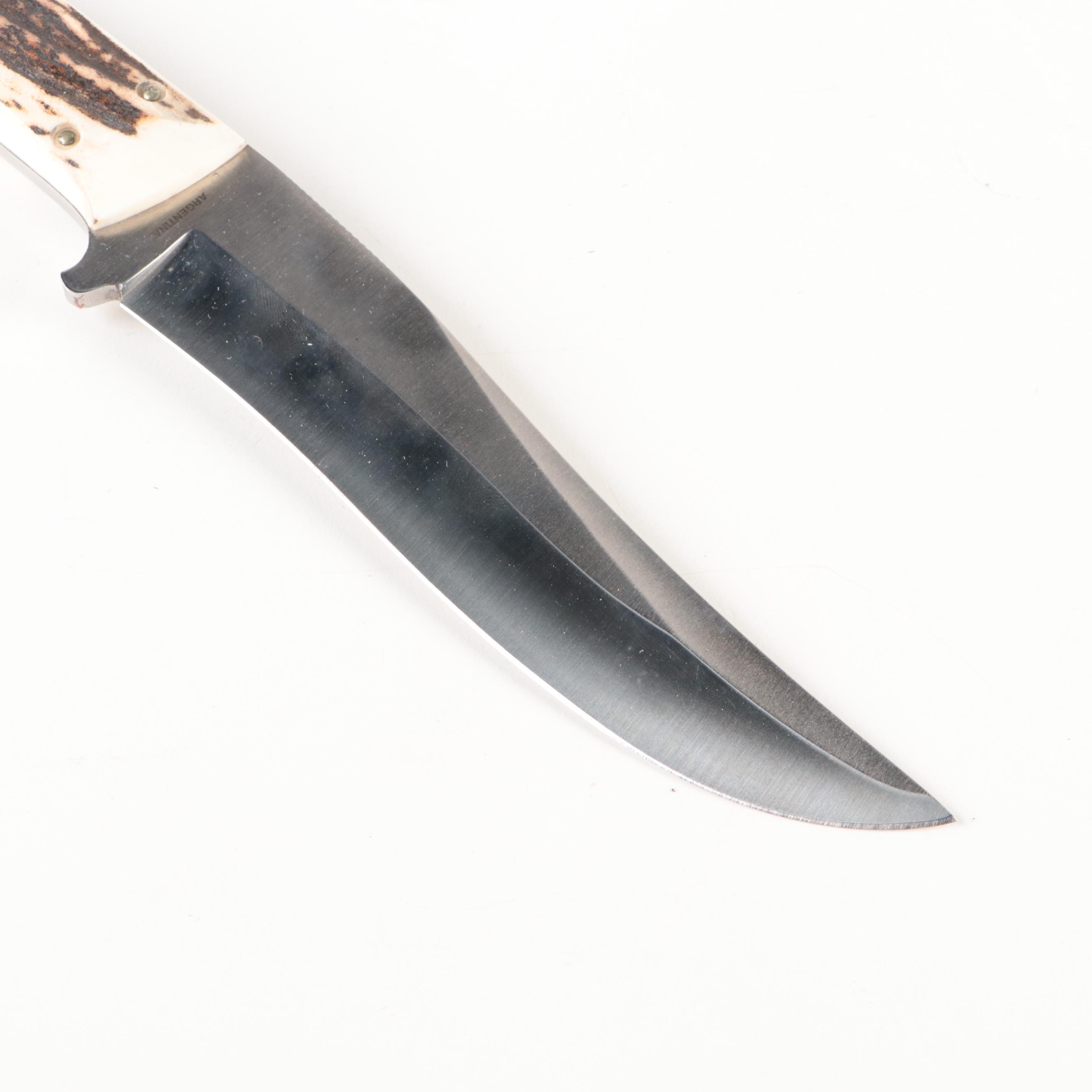 Boker Tree Brand Stainless Steel Bladed Knife with Stag Handle