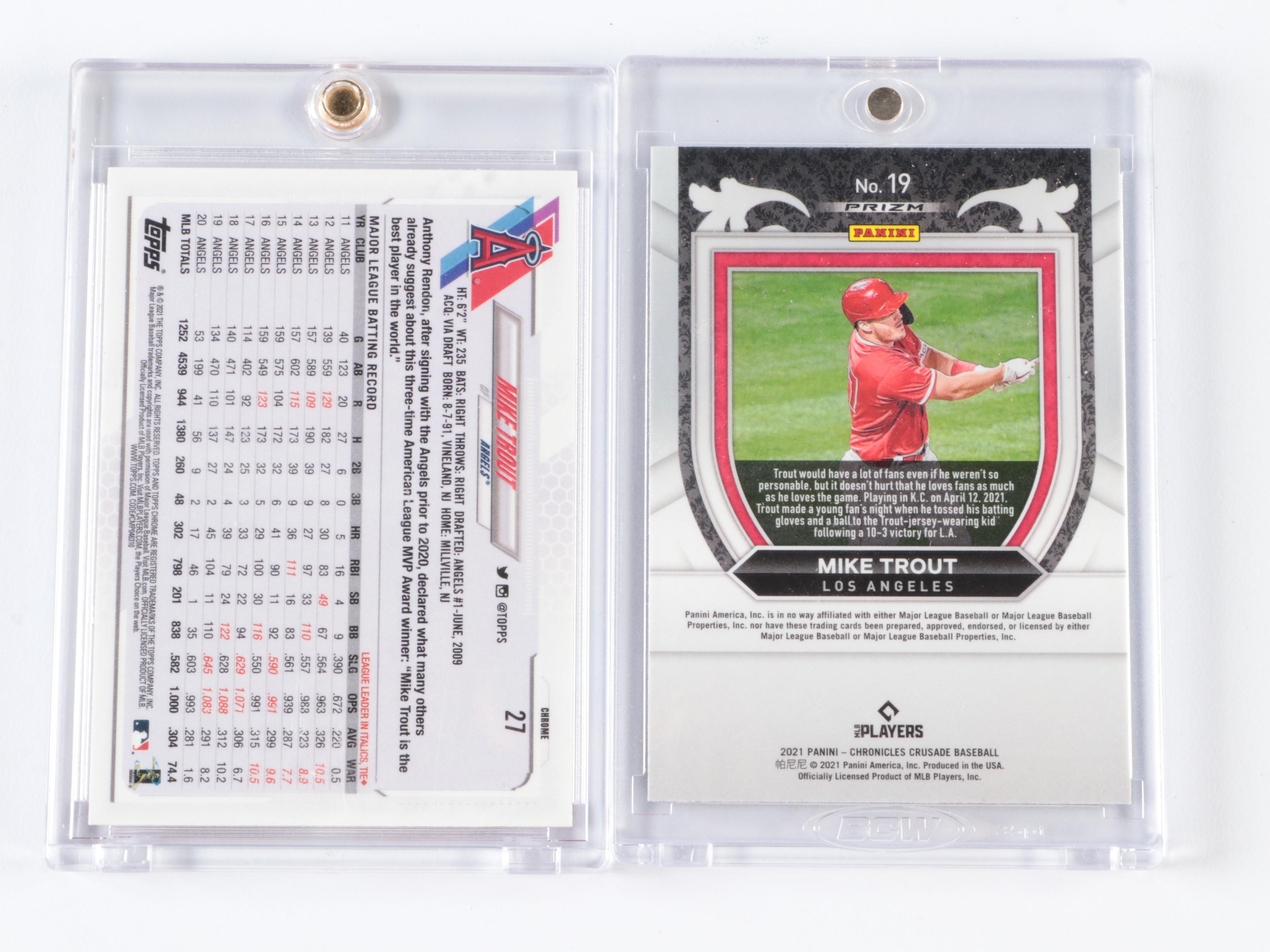 2021 Panini Prizm Mike Trout Teal Wave Card Graded CSG 9.5 Mint and More