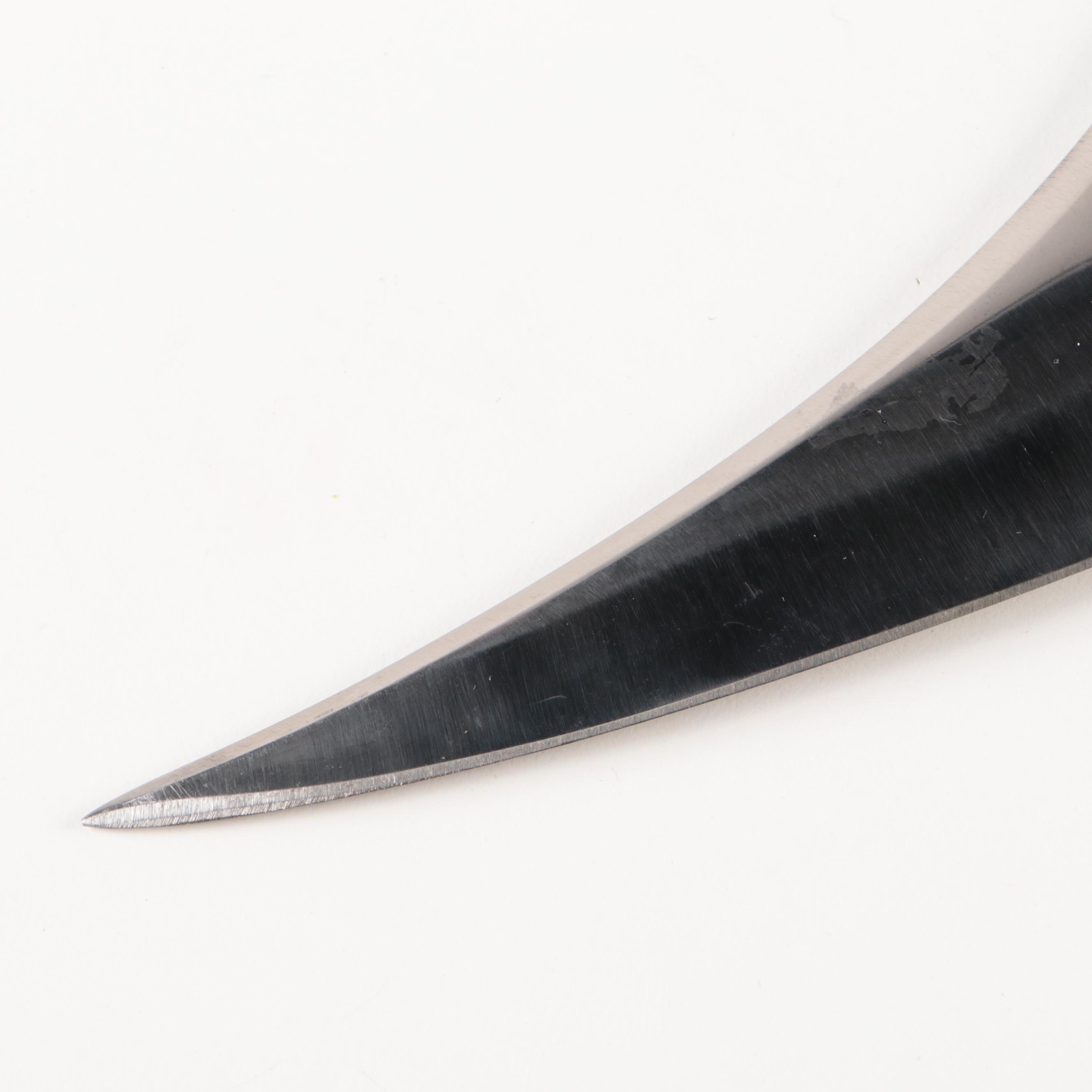 Primitive Bowie Knife with Genuine Leather Sheath