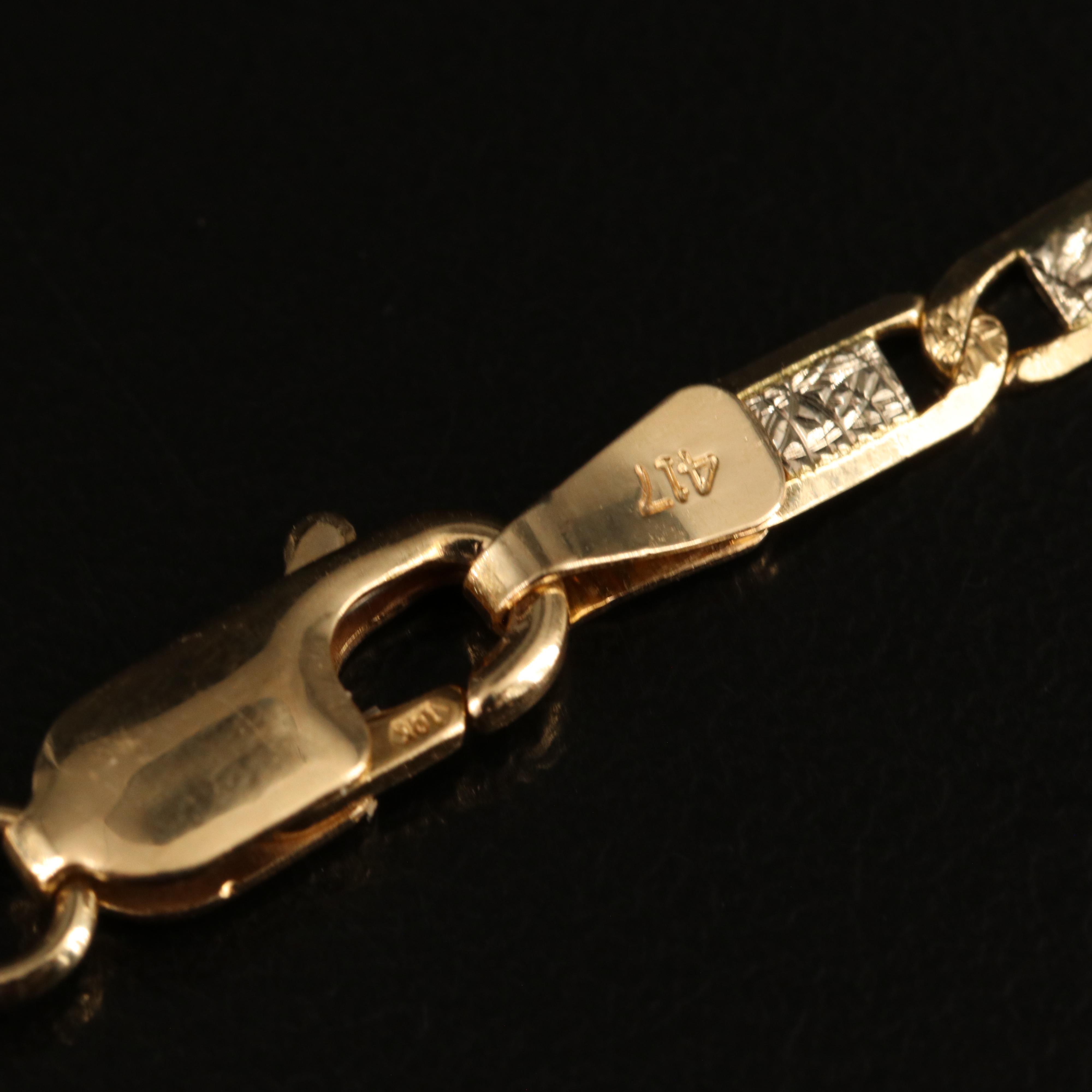 10K Fancy Mariner Chain Necklace