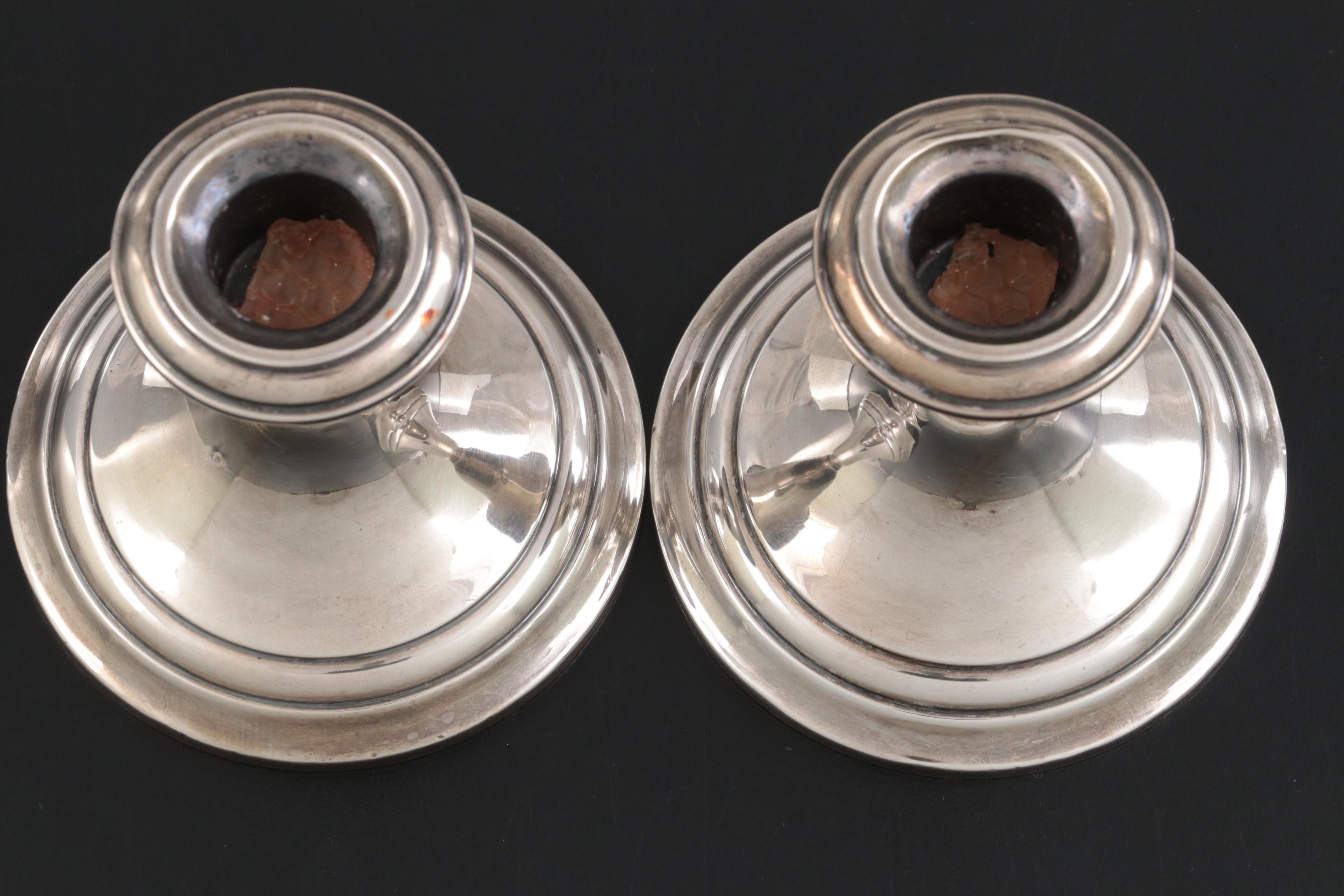Gorham and Other Weighted Sterling Silver Candlestick Pairs