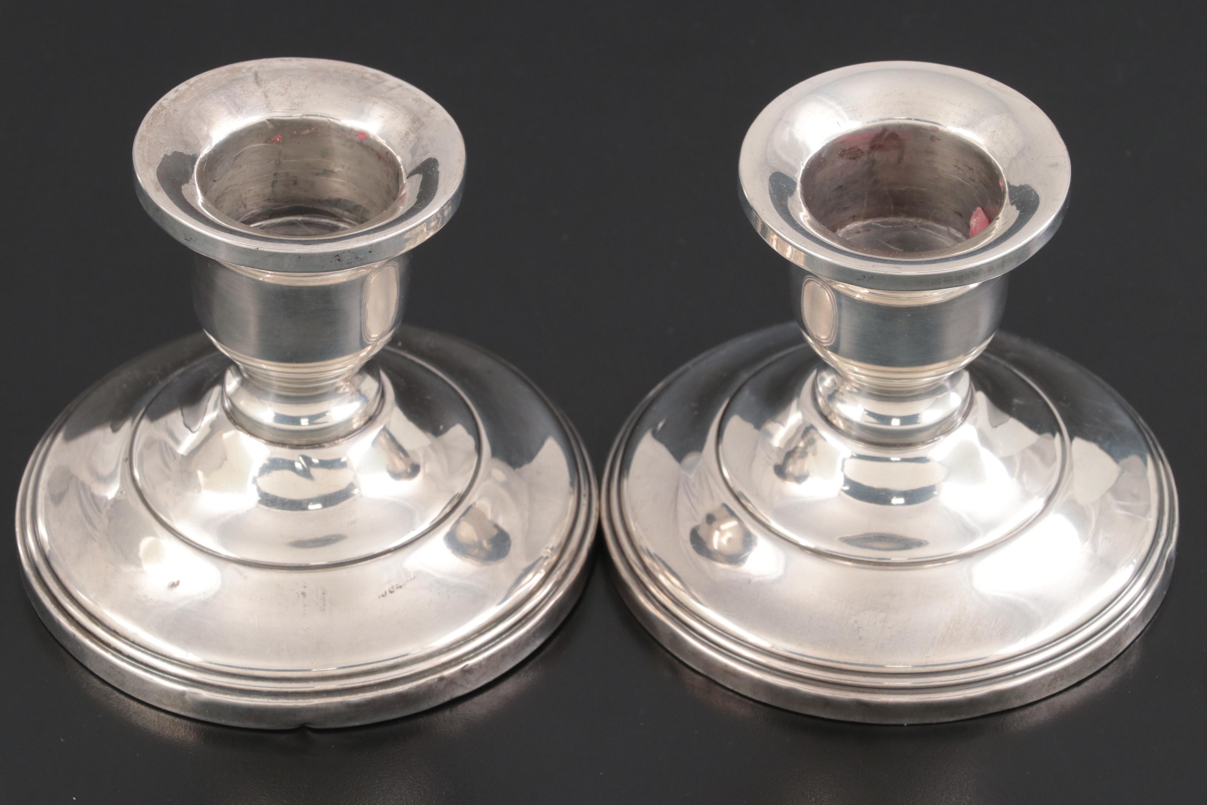 Gorham and Other Weighted Sterling Silver Candlestick Pairs