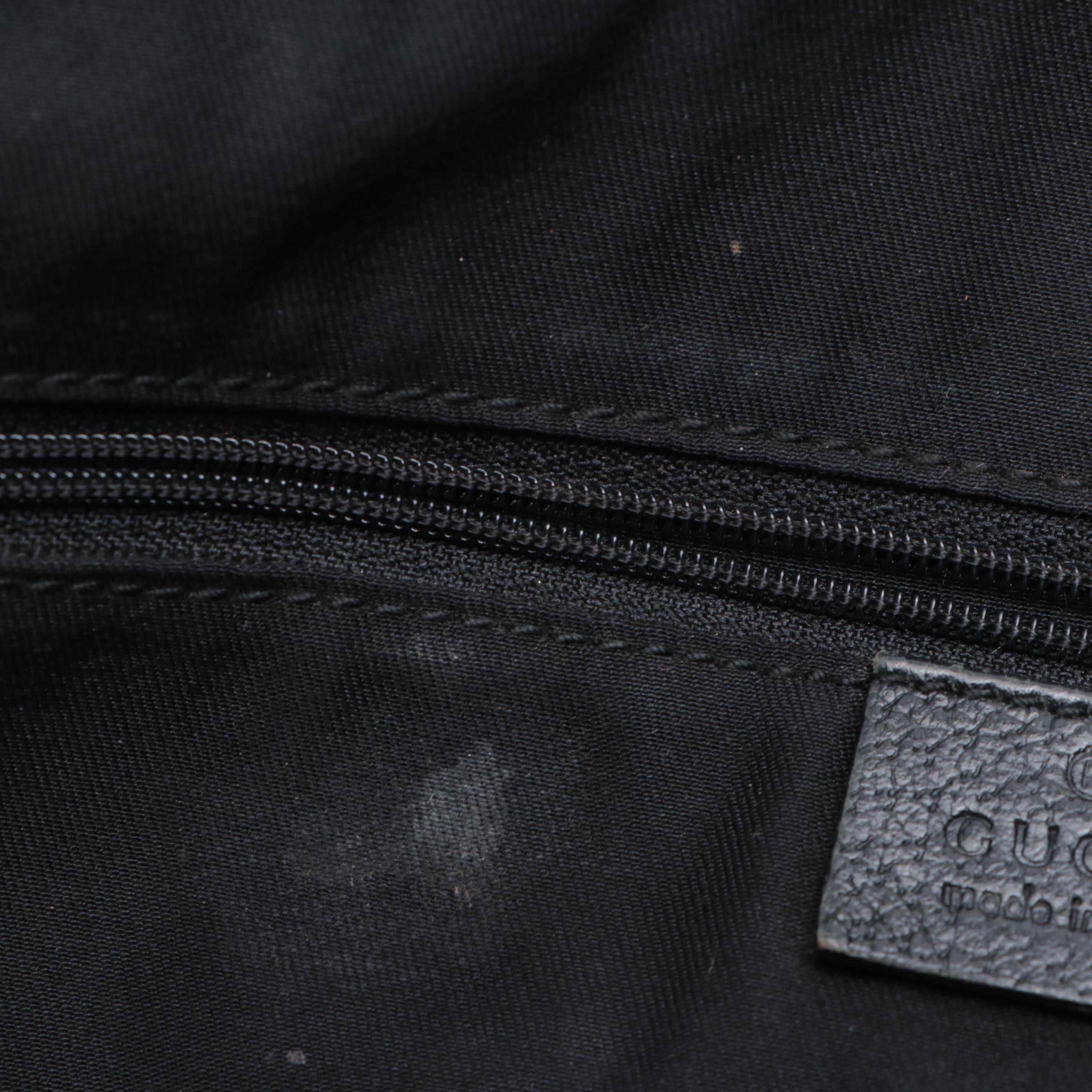 Gucci Abbey GG Canvas and Cinghiale Leather Shoulder Bag