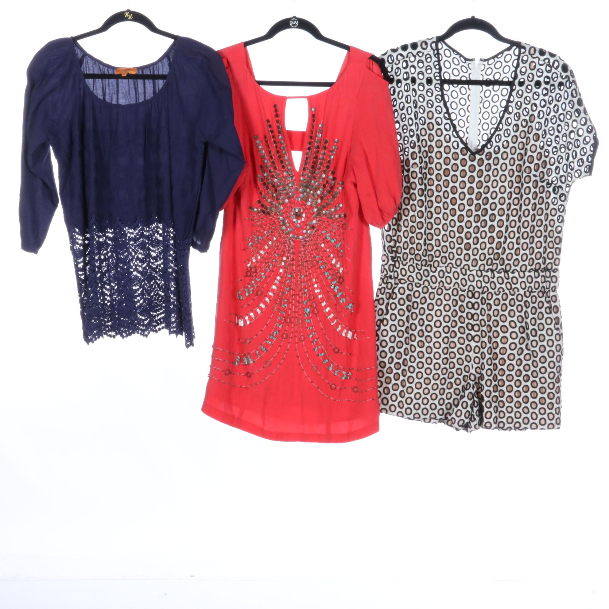 Nanette Lepore, Milly, Ralph Lauren, & Lela Rose Dress with Other Top and Romper